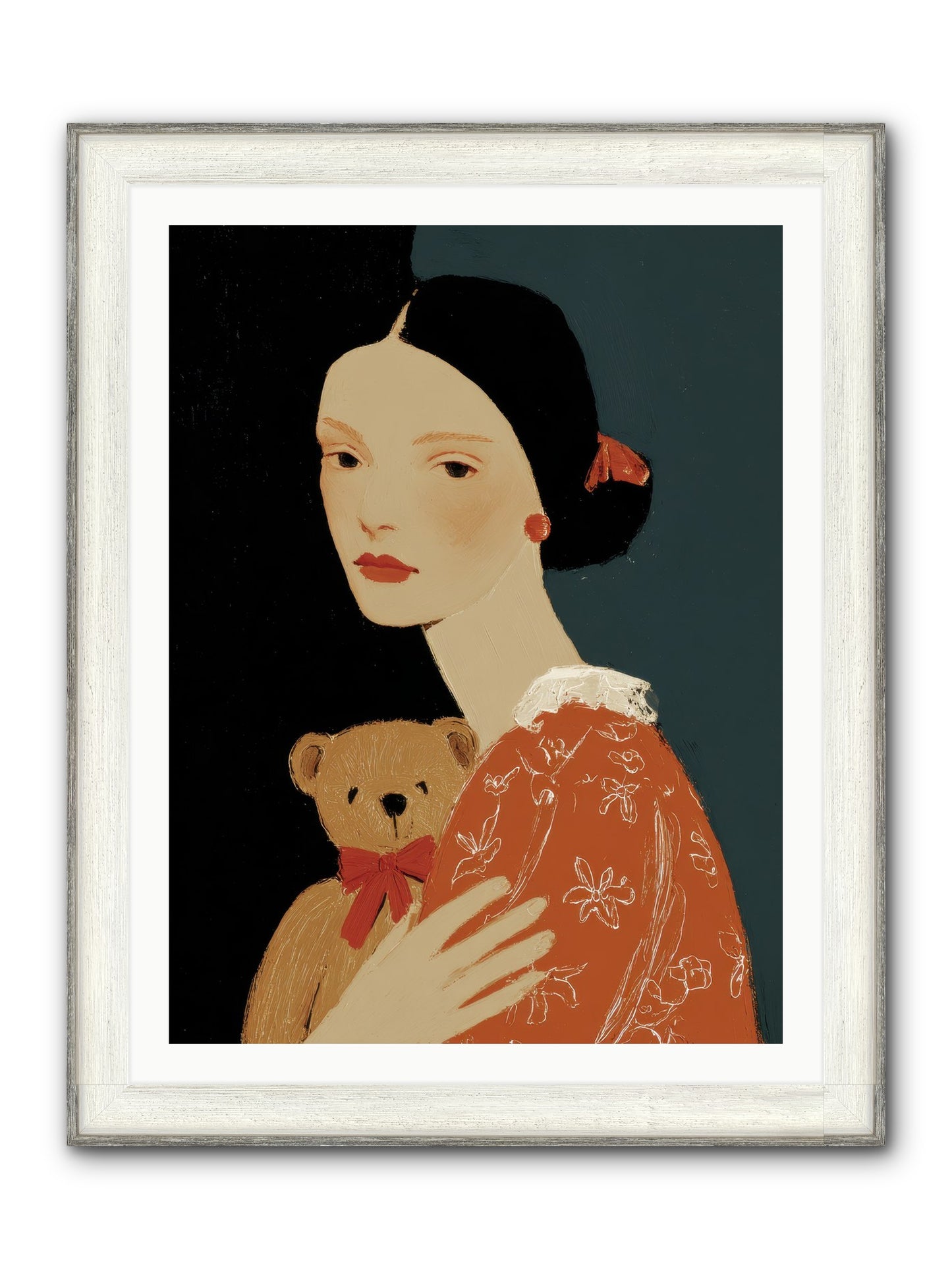 Echoes In The Hallway Framed Print - Driftwood White 30x40
