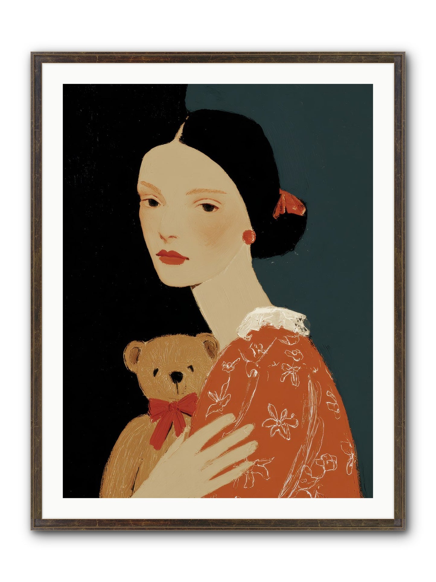 Echoes In The Hallway Framed Print - Slimwoods Black/Gold 30x40
