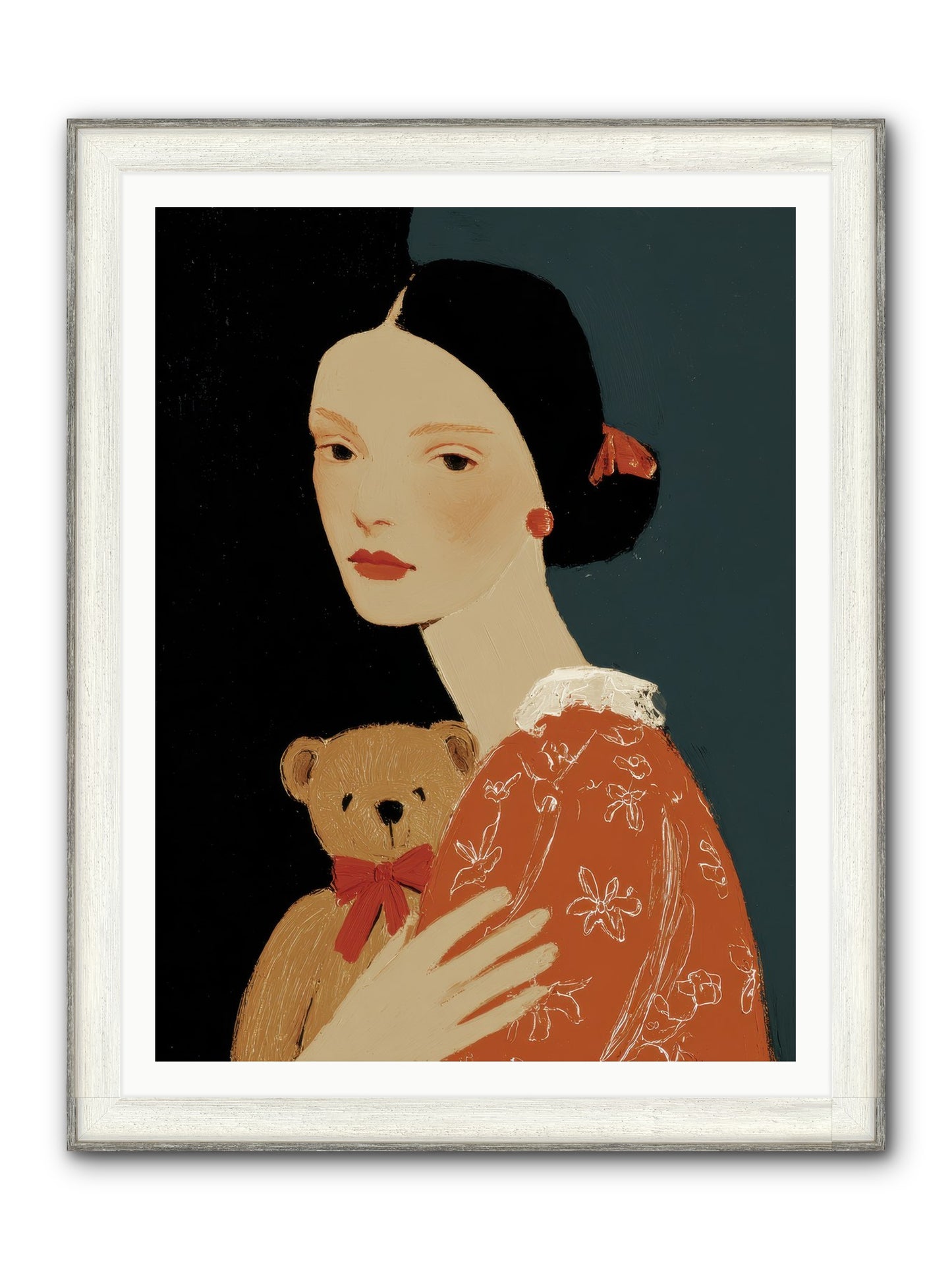 Echoes In The Hallway Framed Print - Driftwood White 36x48