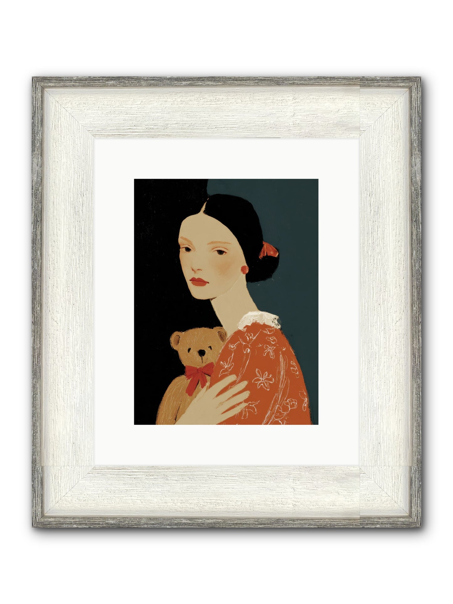 Echoes In The Hallway Framed Print - Driftwood White 9x12