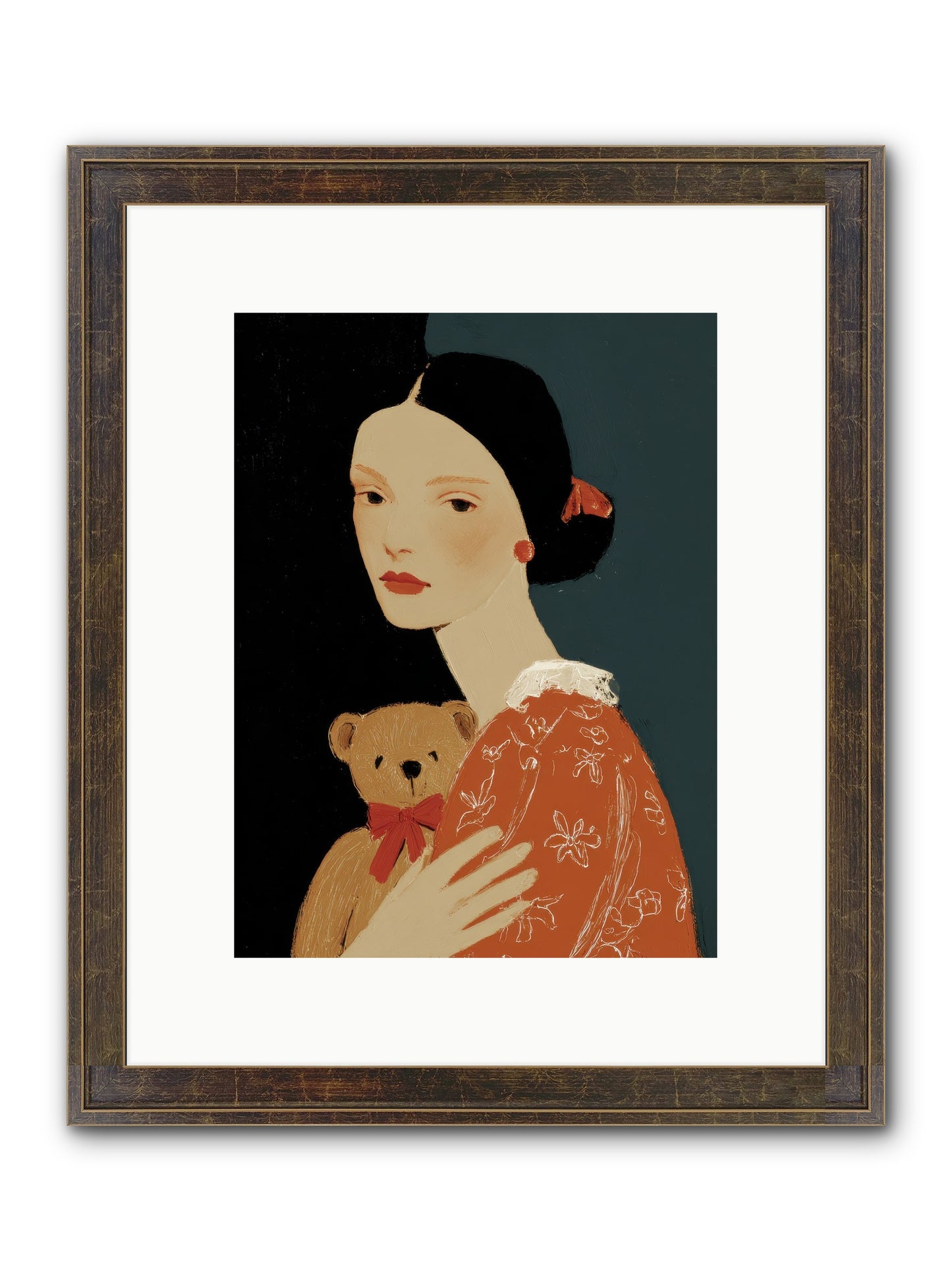 Echoes In The Hallway Framed Print - Slimwoods Black/Gold 9x12