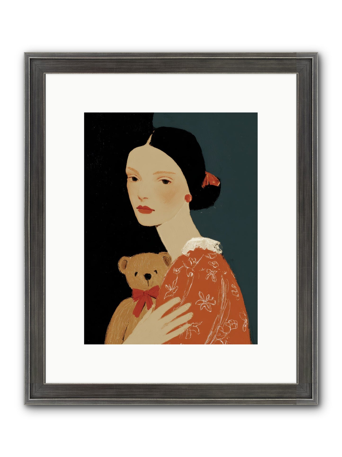 Echoes In The Hallway Framed Print - Slimwoods Black/Silver 9x12