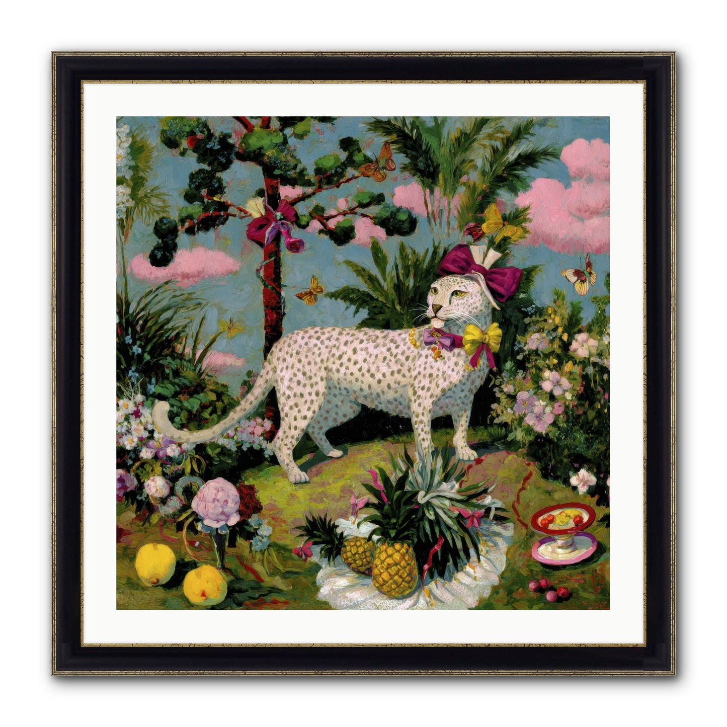 Echoes Of A Distant Song Framed Print - Black & Gold 30x30