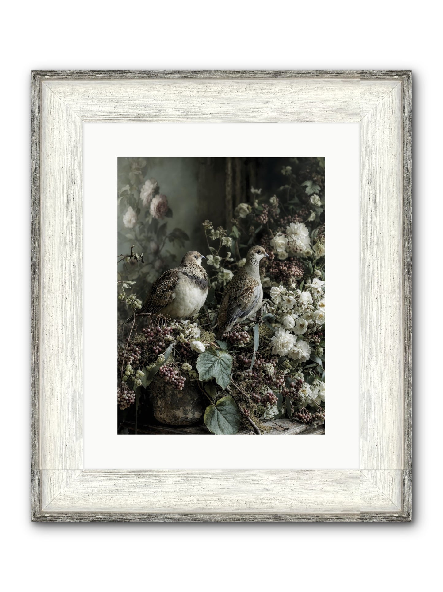 Edelweiss Framed Print - Driftwood White 12x16