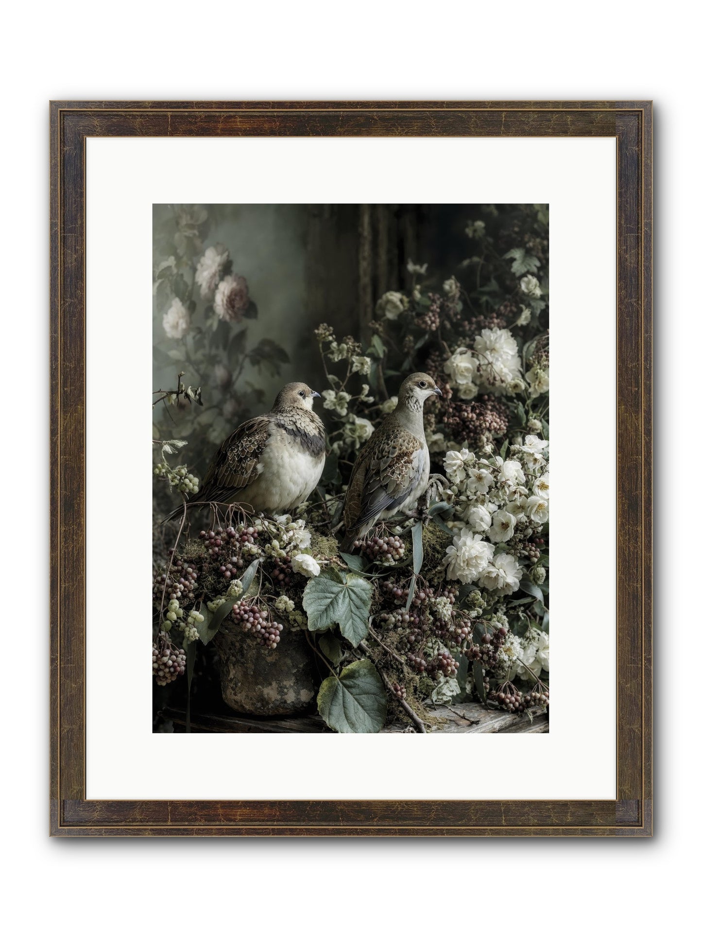 Edelweiss Framed Print - Slimwoods Black/Gold 12x16