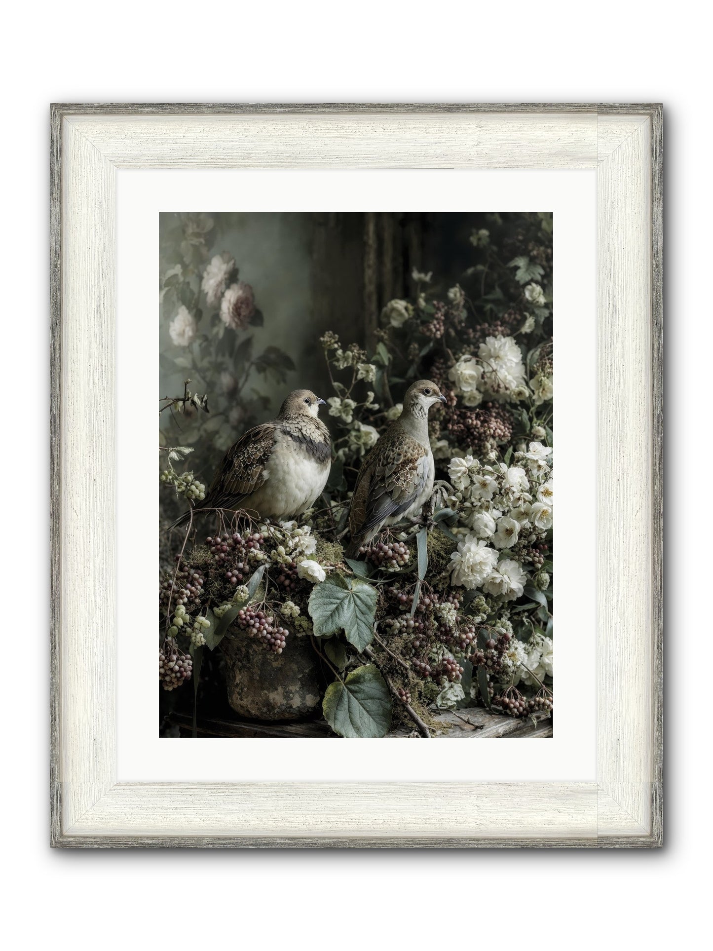 Edelweiss Framed Print - Driftwood White 18x24