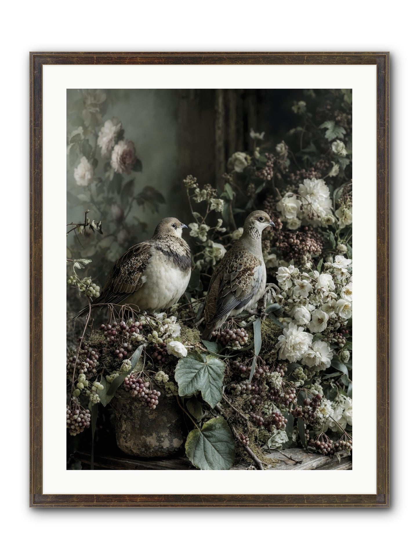 Edelweiss Framed Print - Slimwoods Black/Gold 24x32