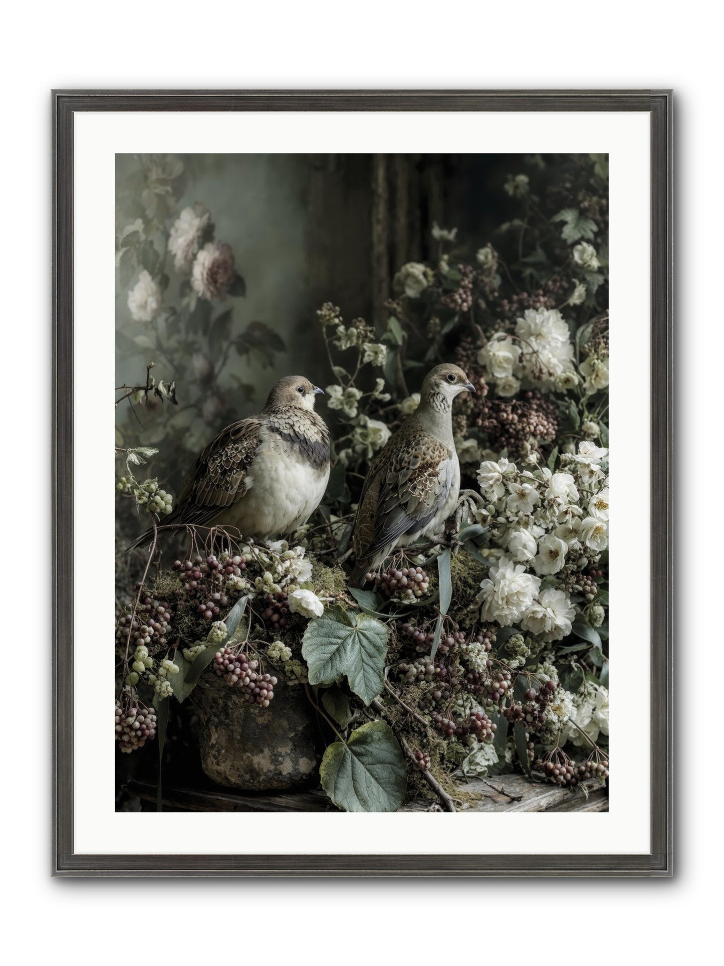 Edelweiss Framed Print - Slimwoods Black/Silver 24x32