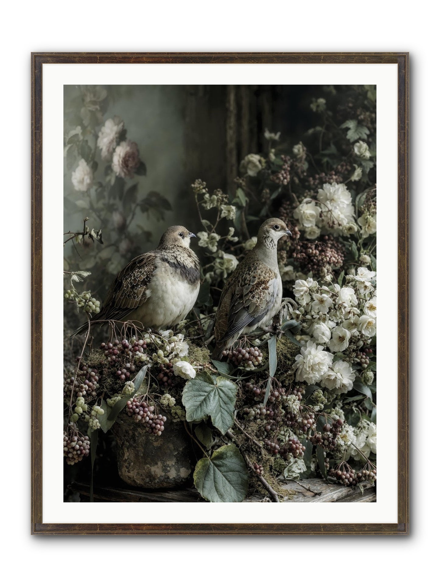 Edelweiss Framed Print - Slimwoods Black/Gold 30x40