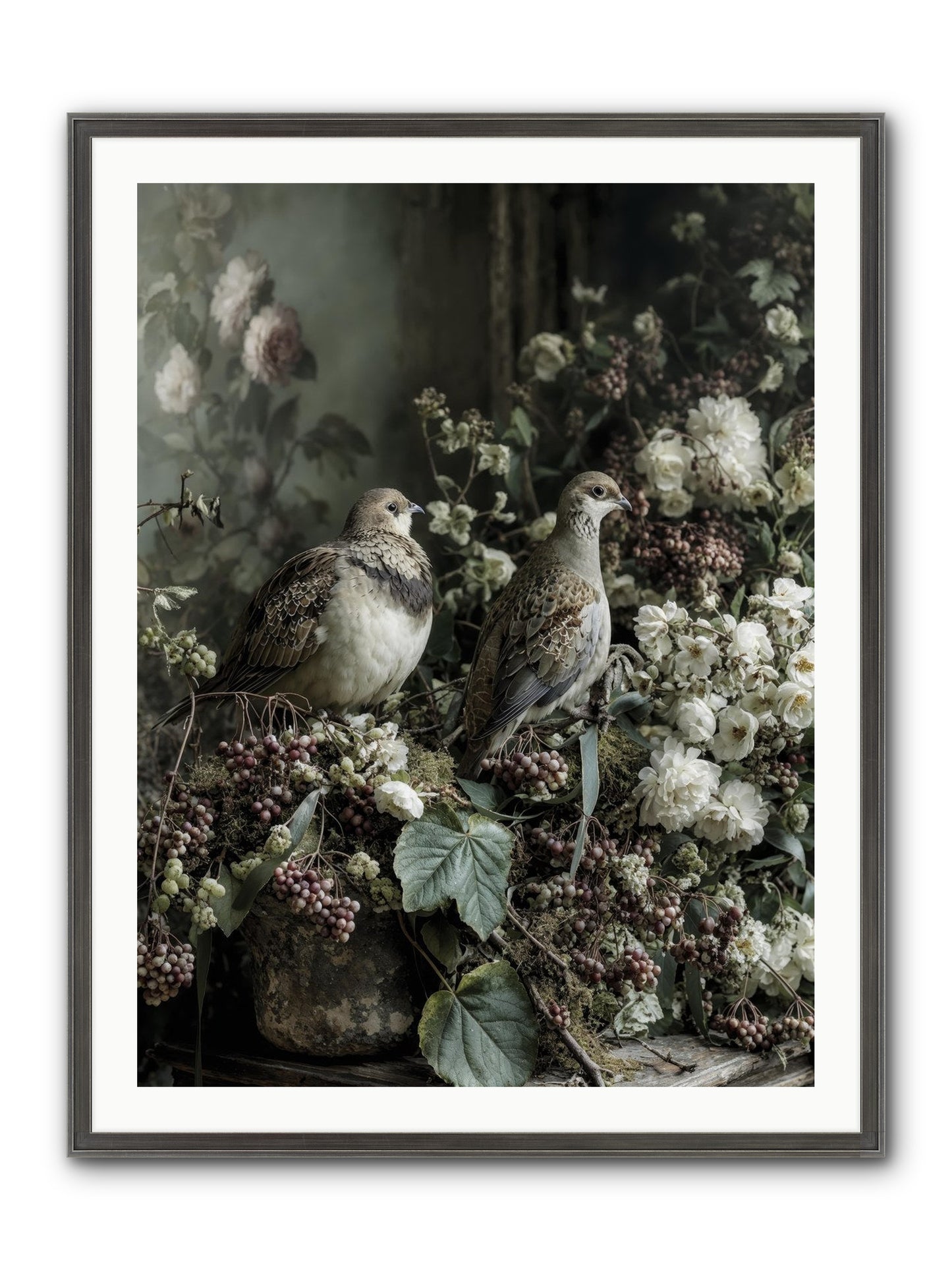 Edelweiss Framed Print - Slimwoods Black/Silver 30x40