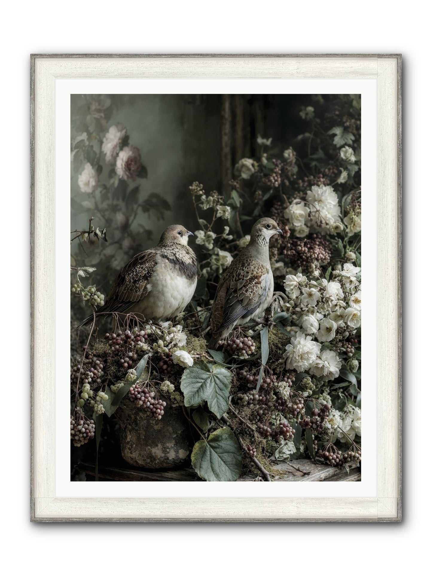 Edelweiss Framed Print - Driftwood White 36x48