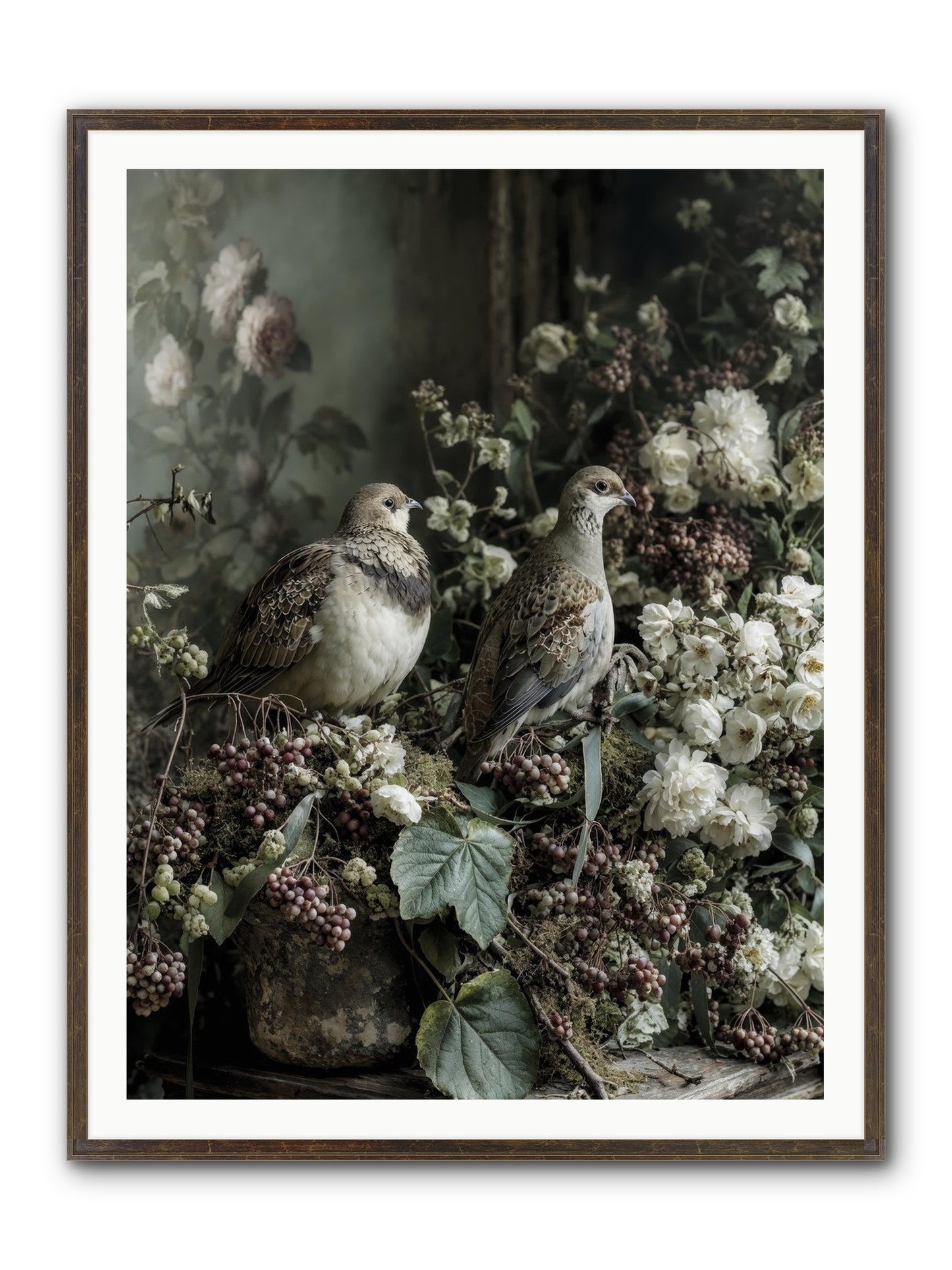 Edelweiss Framed Print - Slimwoods Black/Gold 36x48