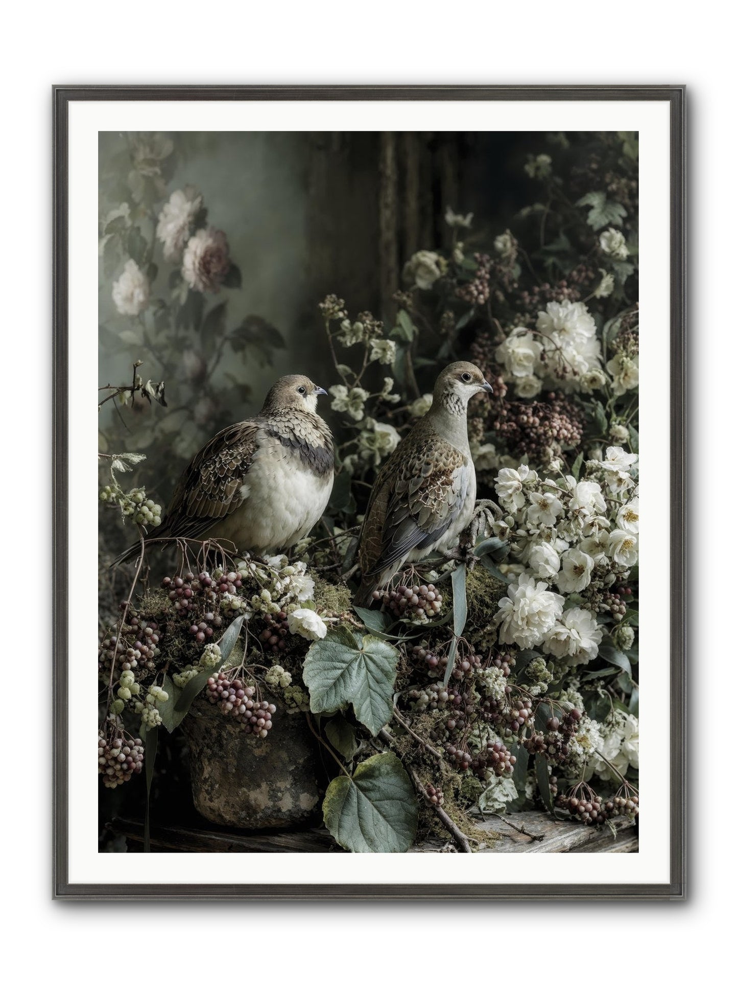 Edelweiss Framed Print - Slimwoods Black/Silver 36x48