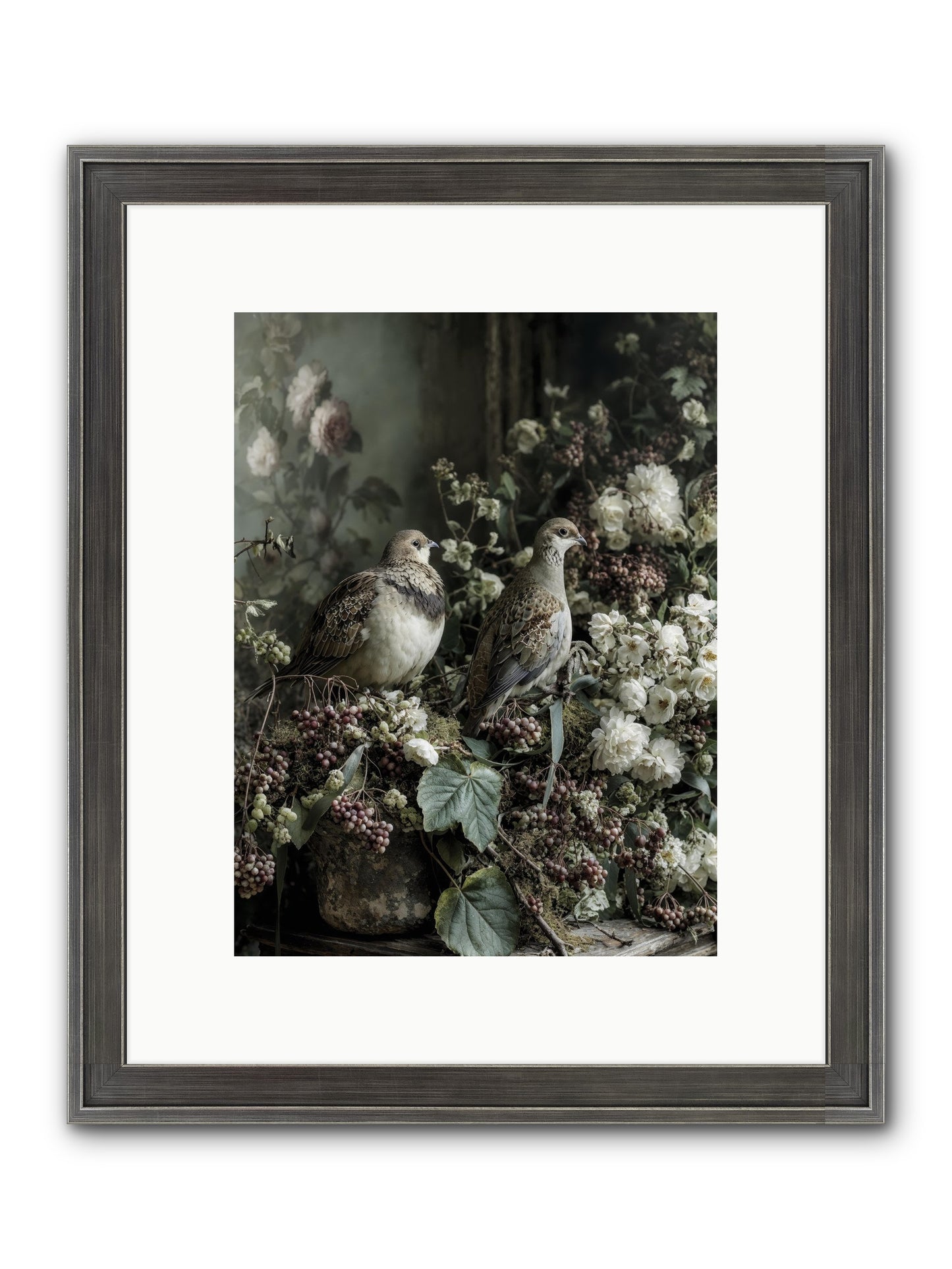 Edelweiss Framed Print - Slimwoods Black/Silver 9x12