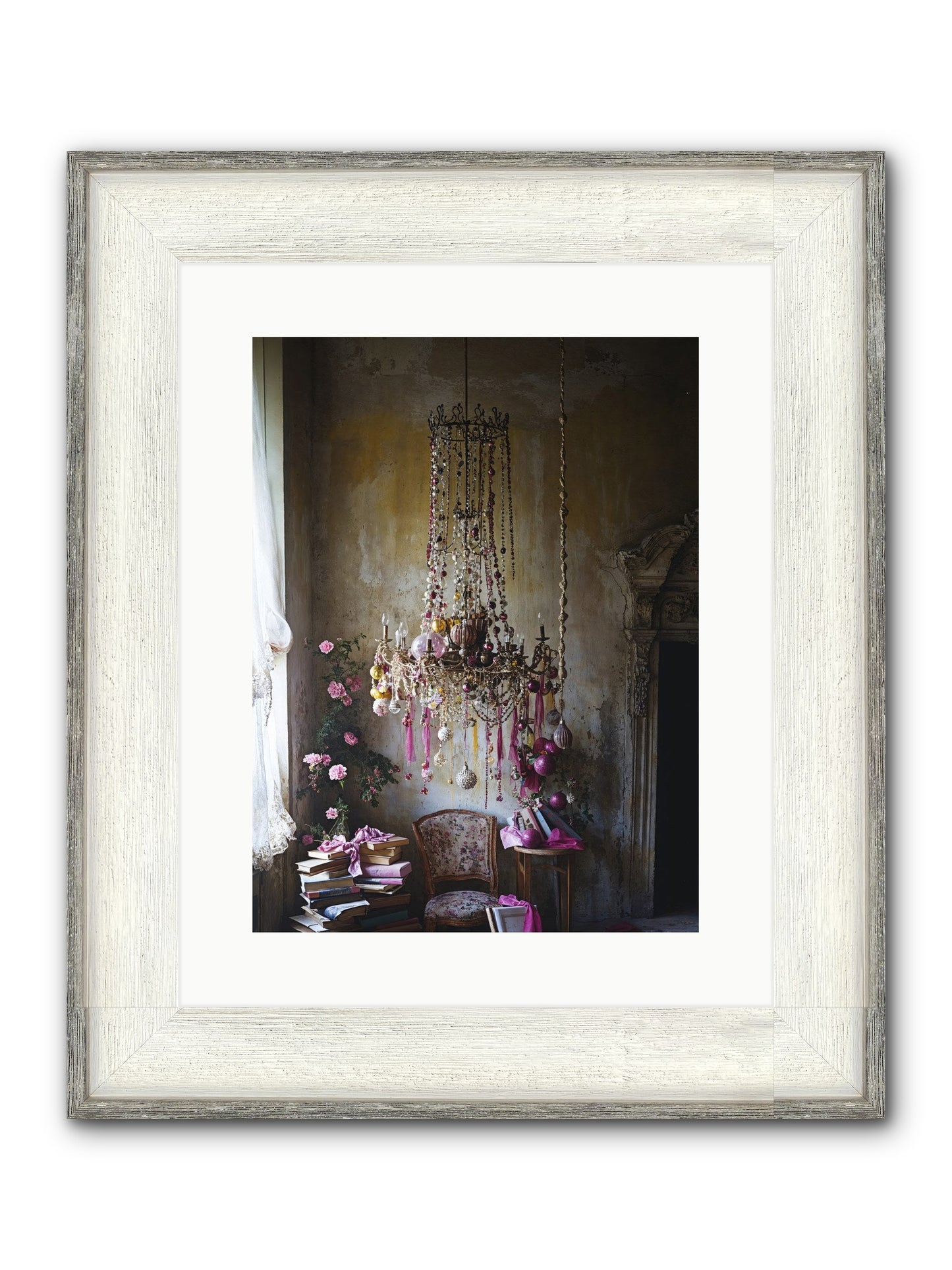 Eden's Luminous Hour Framed Print - Driftwood White 12x16
