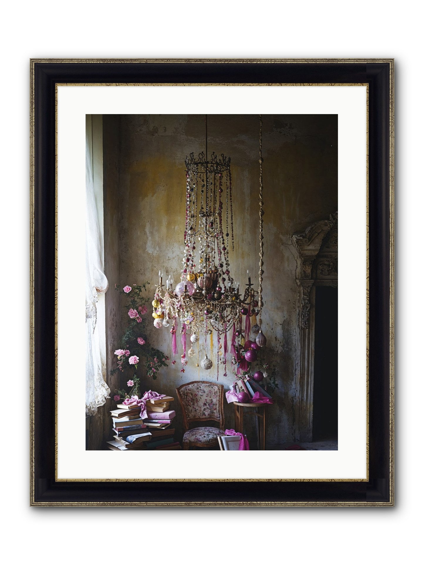 Eden's Luminous Hour Framed Print - Black & Gold 18x24