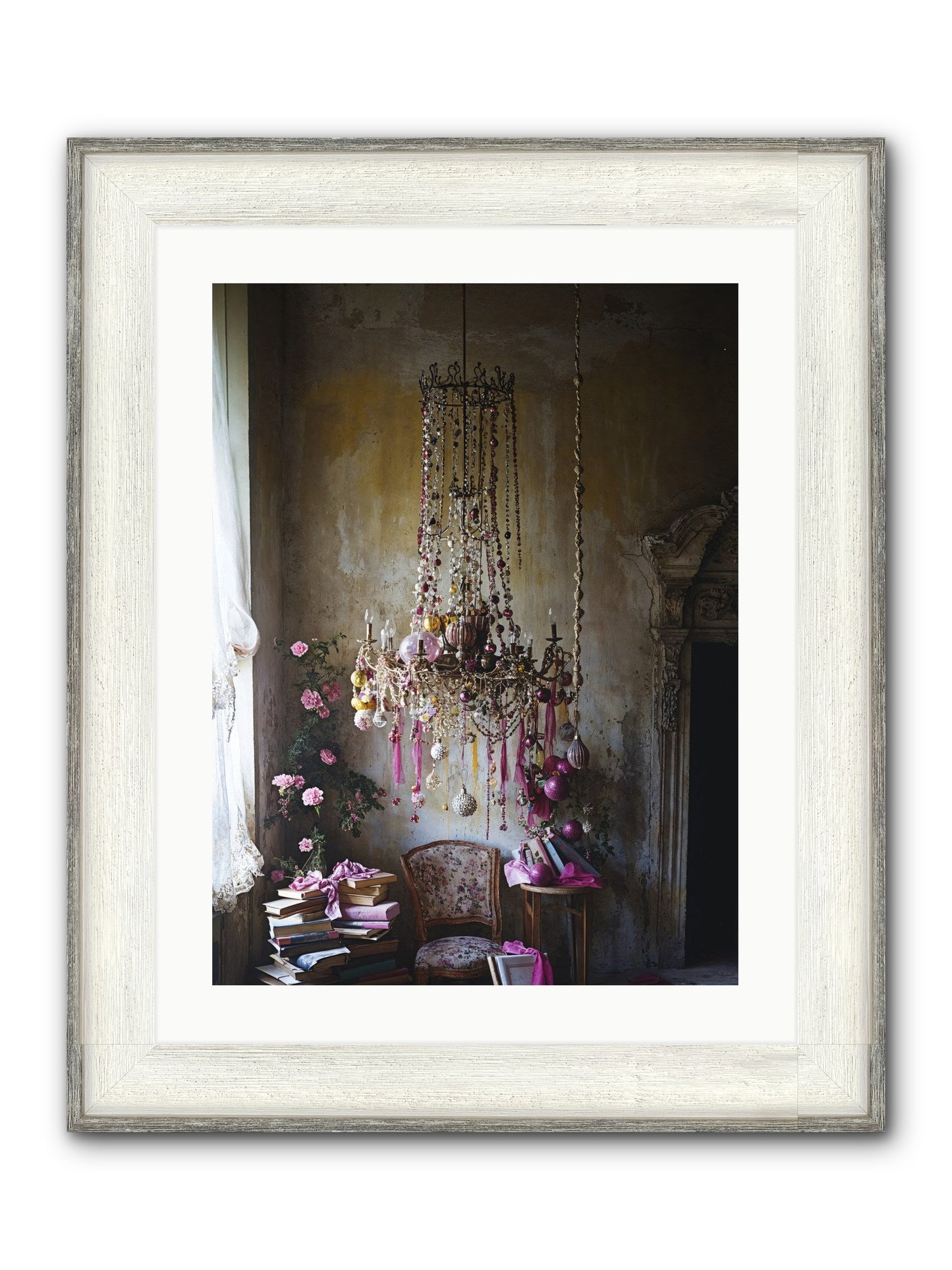 Eden's Luminous Hour Framed Print - Driftwood White 18x24