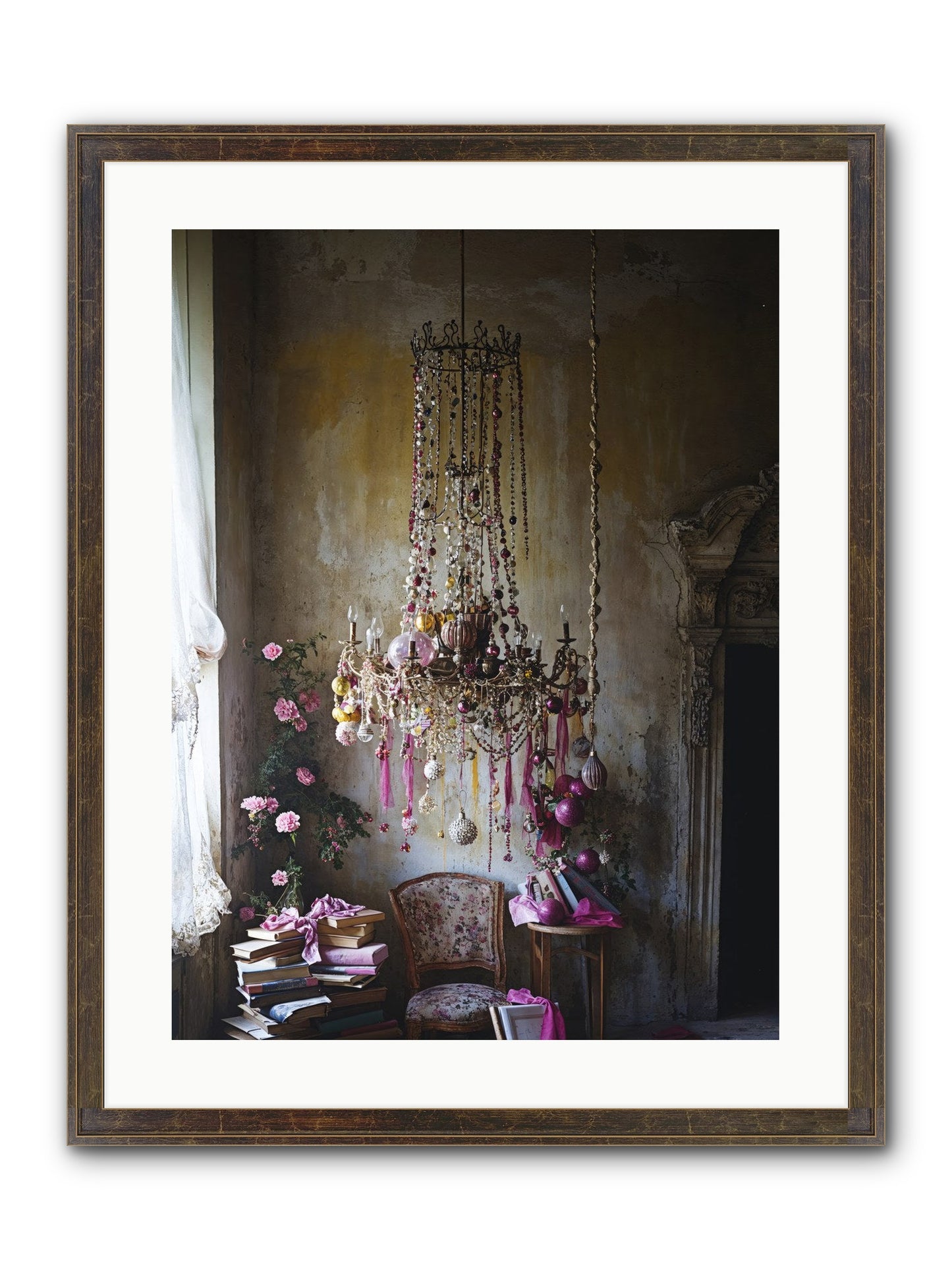 Eden's Luminous Hour Framed Print - Slimwoods Black/Gold 18x24
