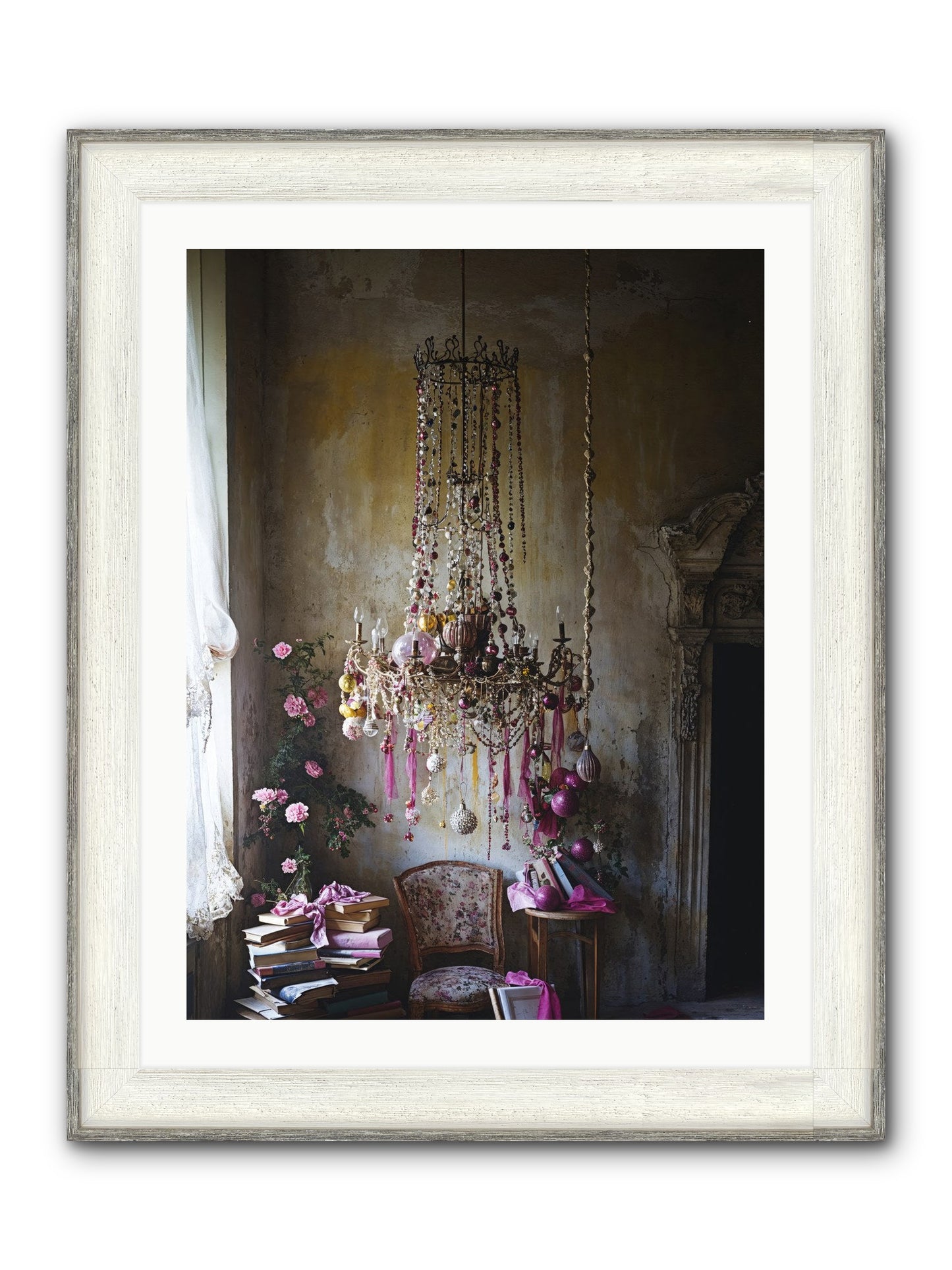Eden's Luminous Hour Framed Print - Driftwood White 24x32
