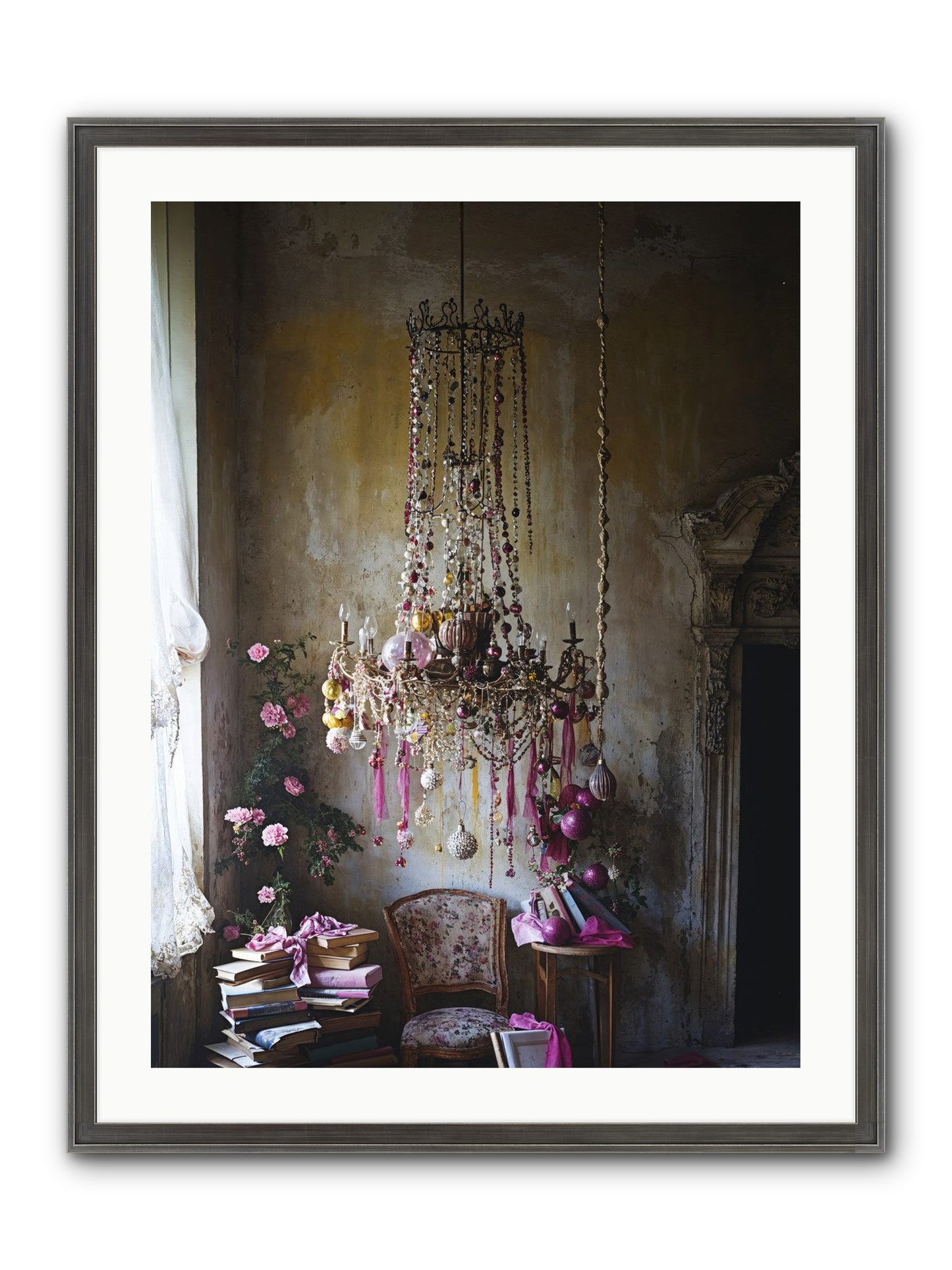 Eden's Luminous Hour Framed Print - Slimwoods Black/Silver 24x32