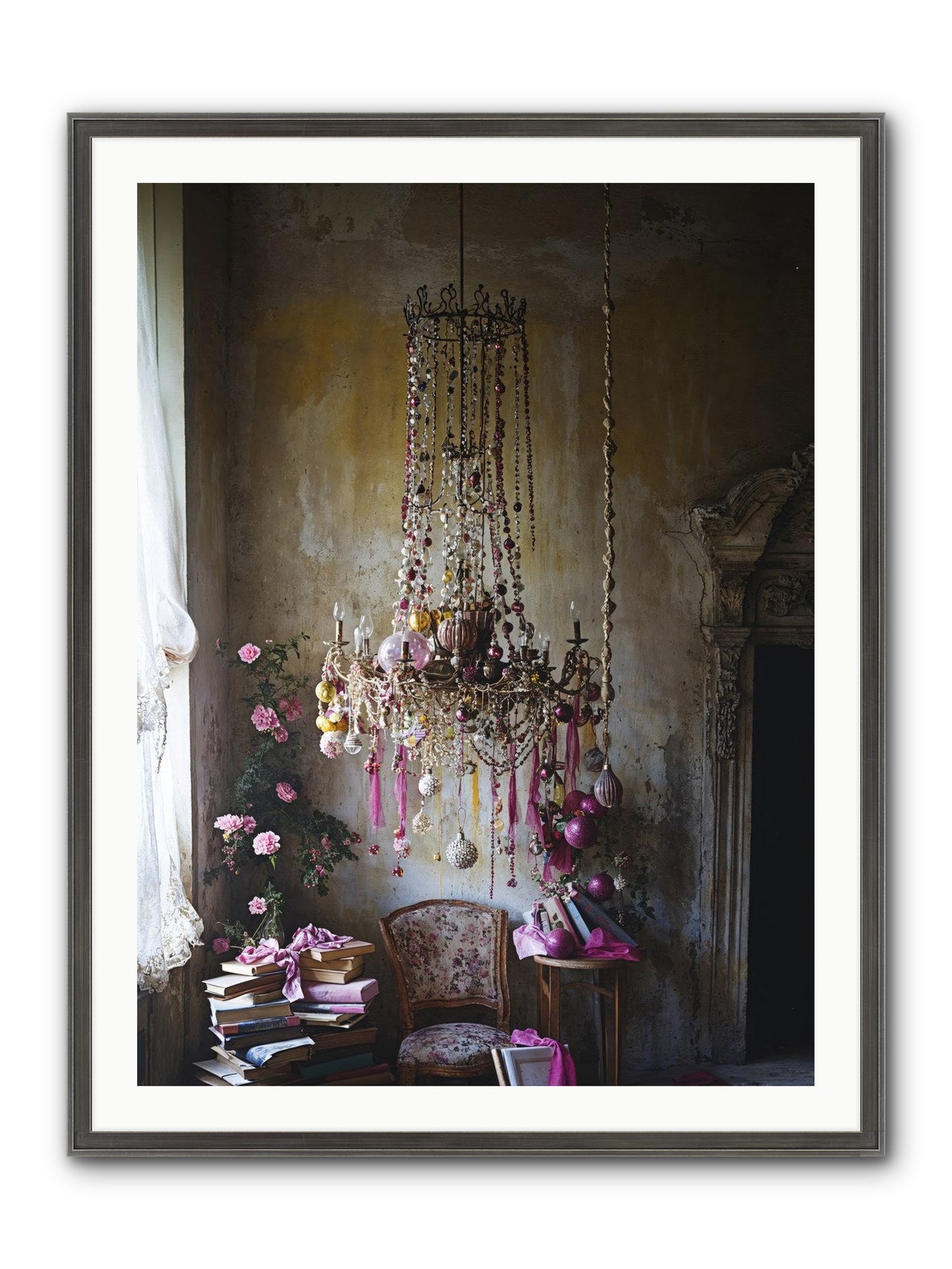 Eden's Luminous Hour Framed Print - Slimwoods Black/Silver 30x40