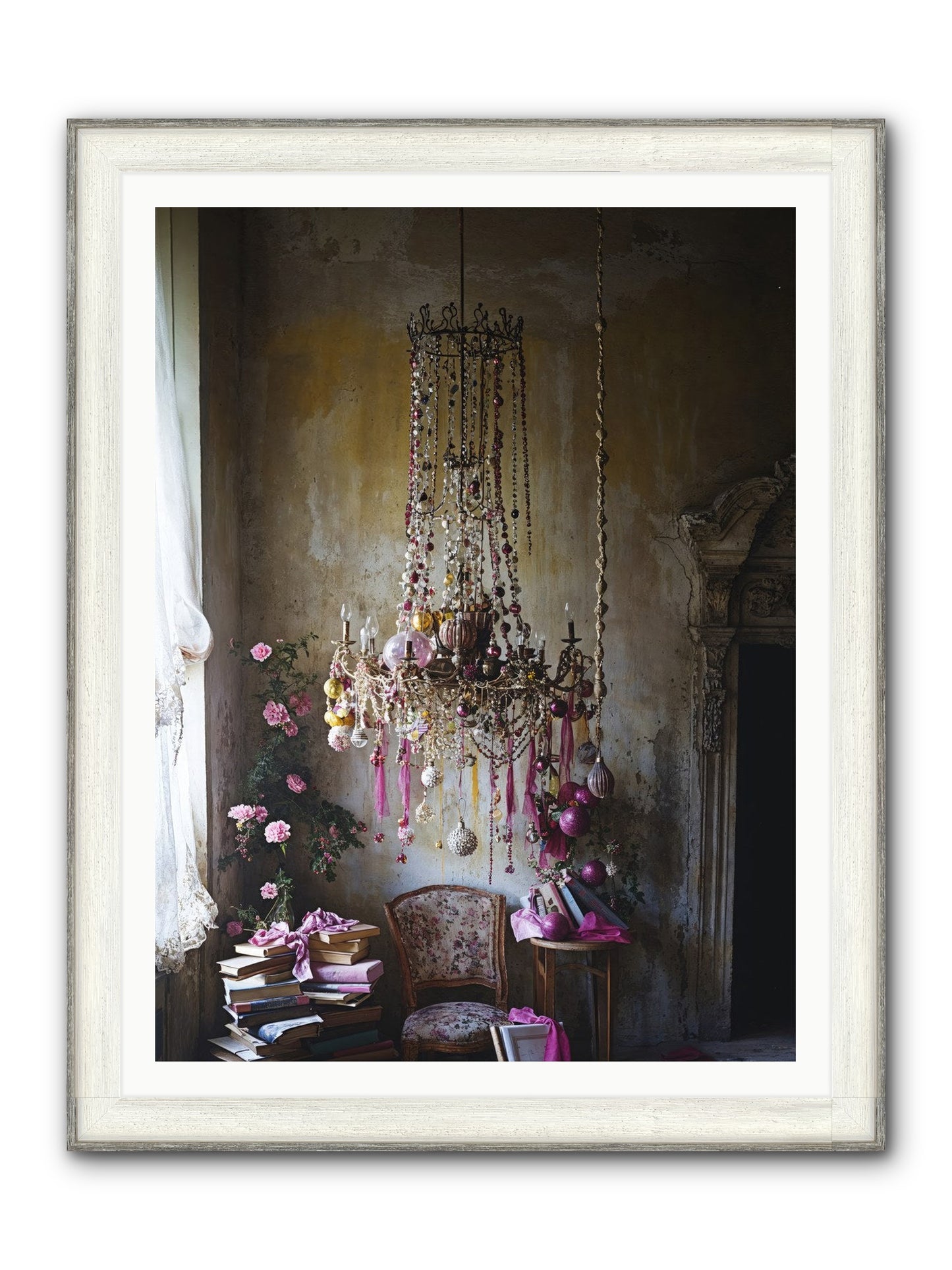 Eden's Luminous Hour Framed Print - Driftwood White 36x48