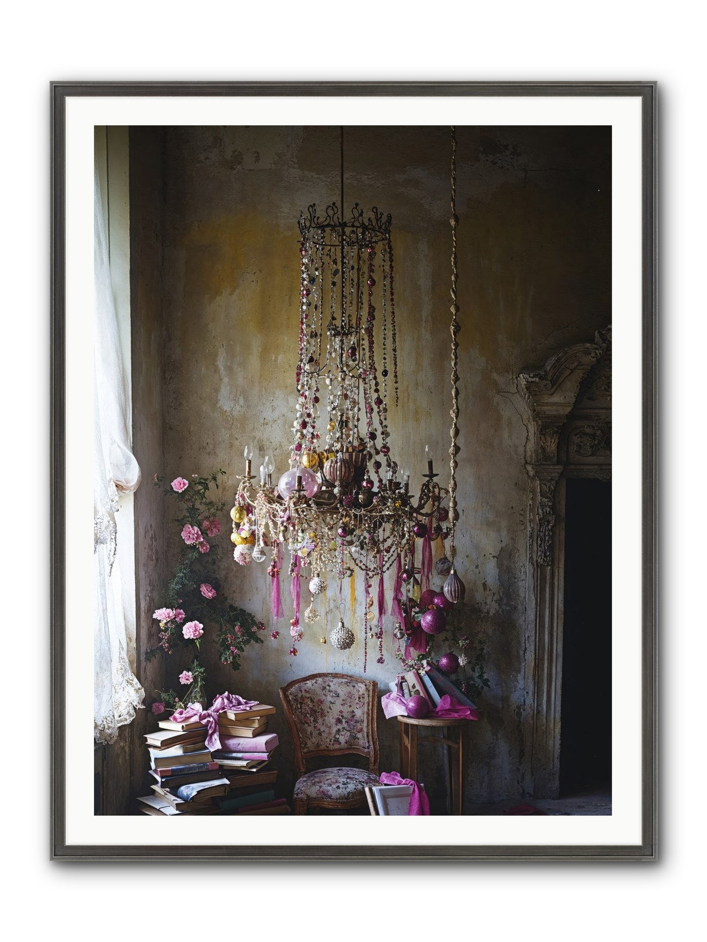 Eden's Luminous Hour Framed Print - Slimwoods Black/Silver 36x48