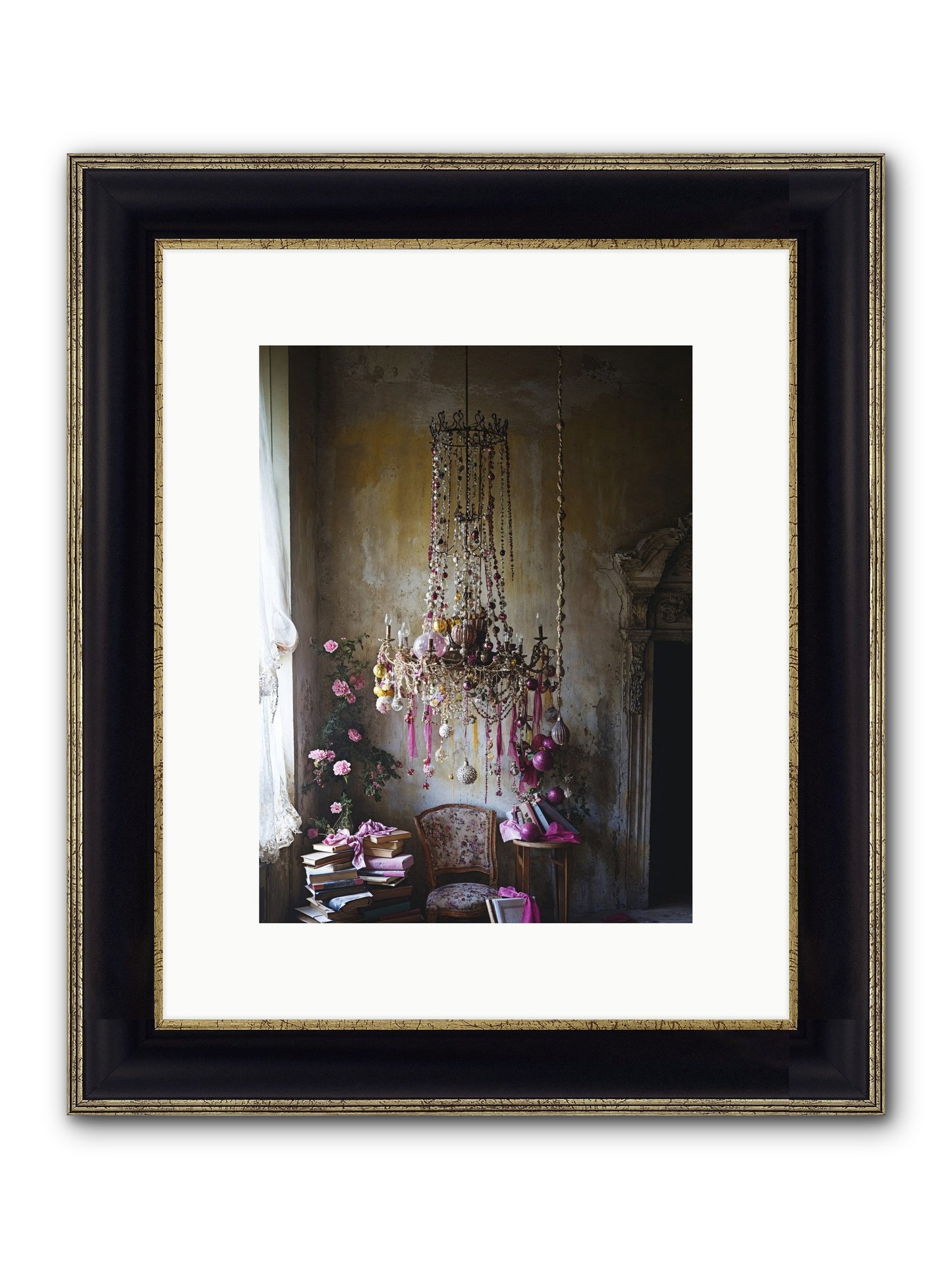 Eden's Luminous Hour Framed Print - Black & Gold 9x12