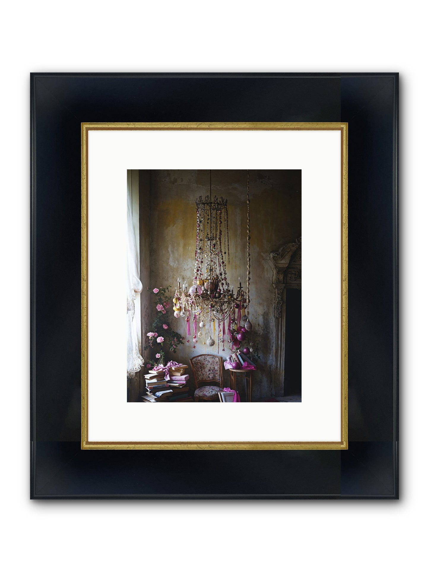 Eden's Luminous Hour Framed Print - Wide Black w/Gold 9x12