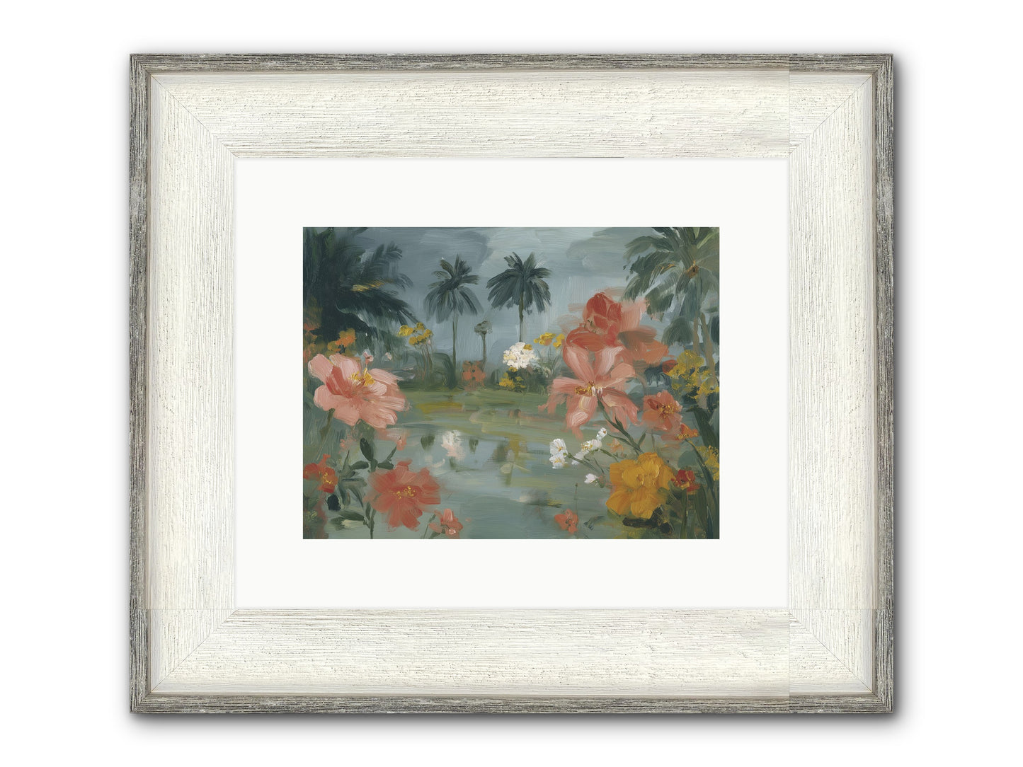 Eden's Pool Framed Print - Driftwood White 12x9