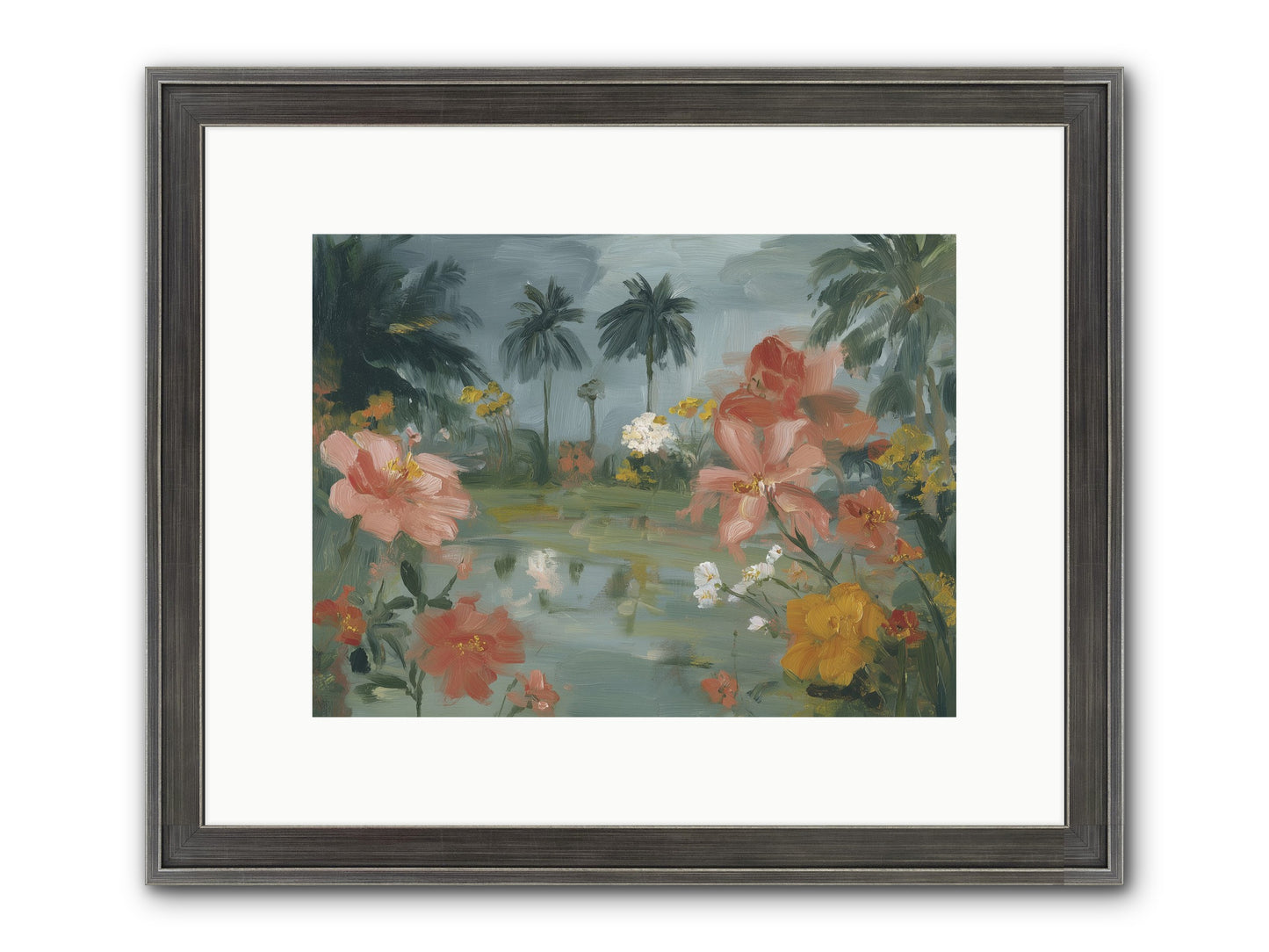 Eden's Pool Framed Print - Slimwoods Black/Silver 12x9