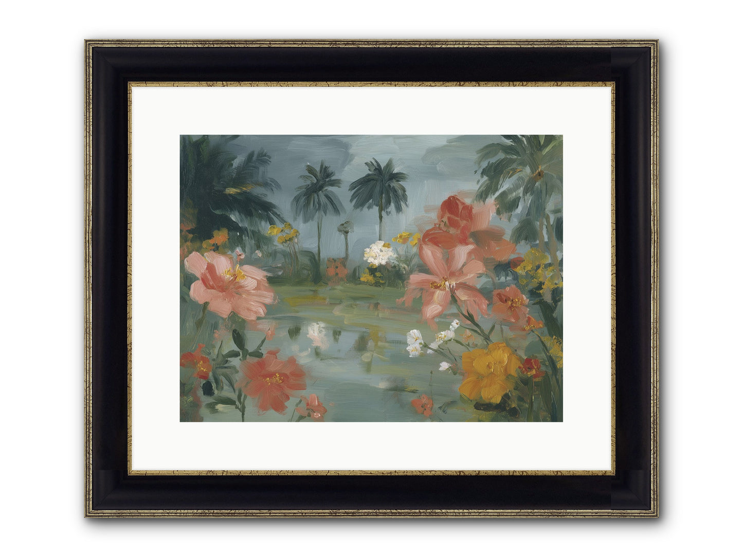 Eden's Pool Framed Print - Black & Gold 16x12