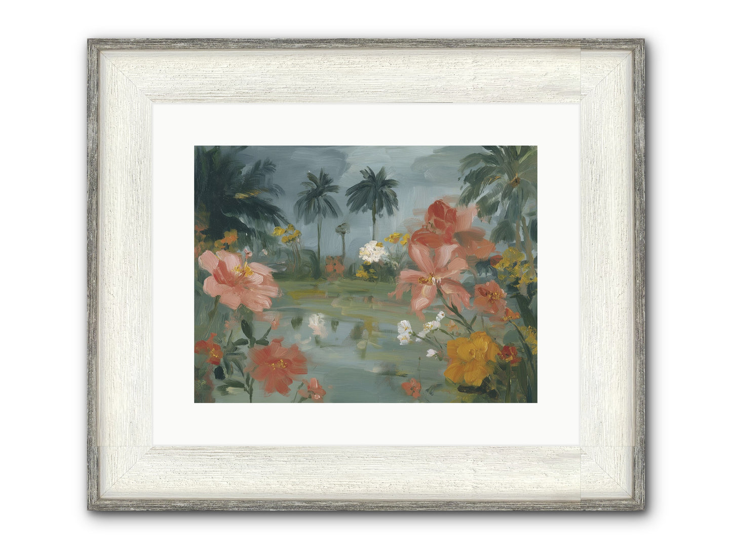 Eden's Pool Framed Print - Driftwood White 16x12