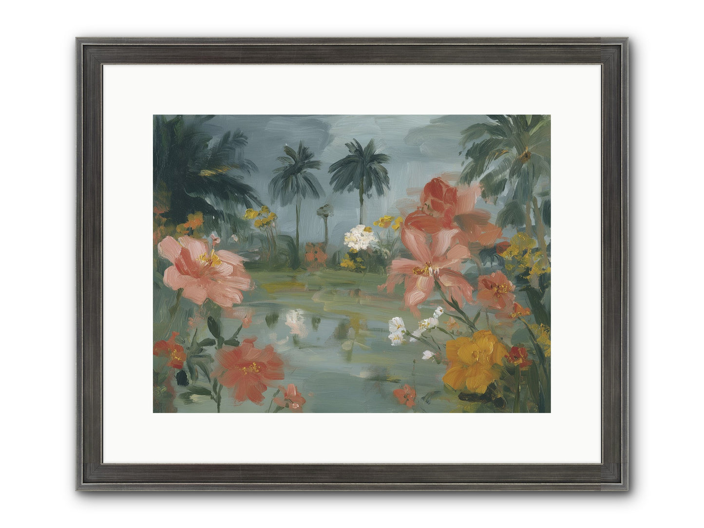 Eden's Pool Framed Print - Slimwoods Black/Silver 16x12