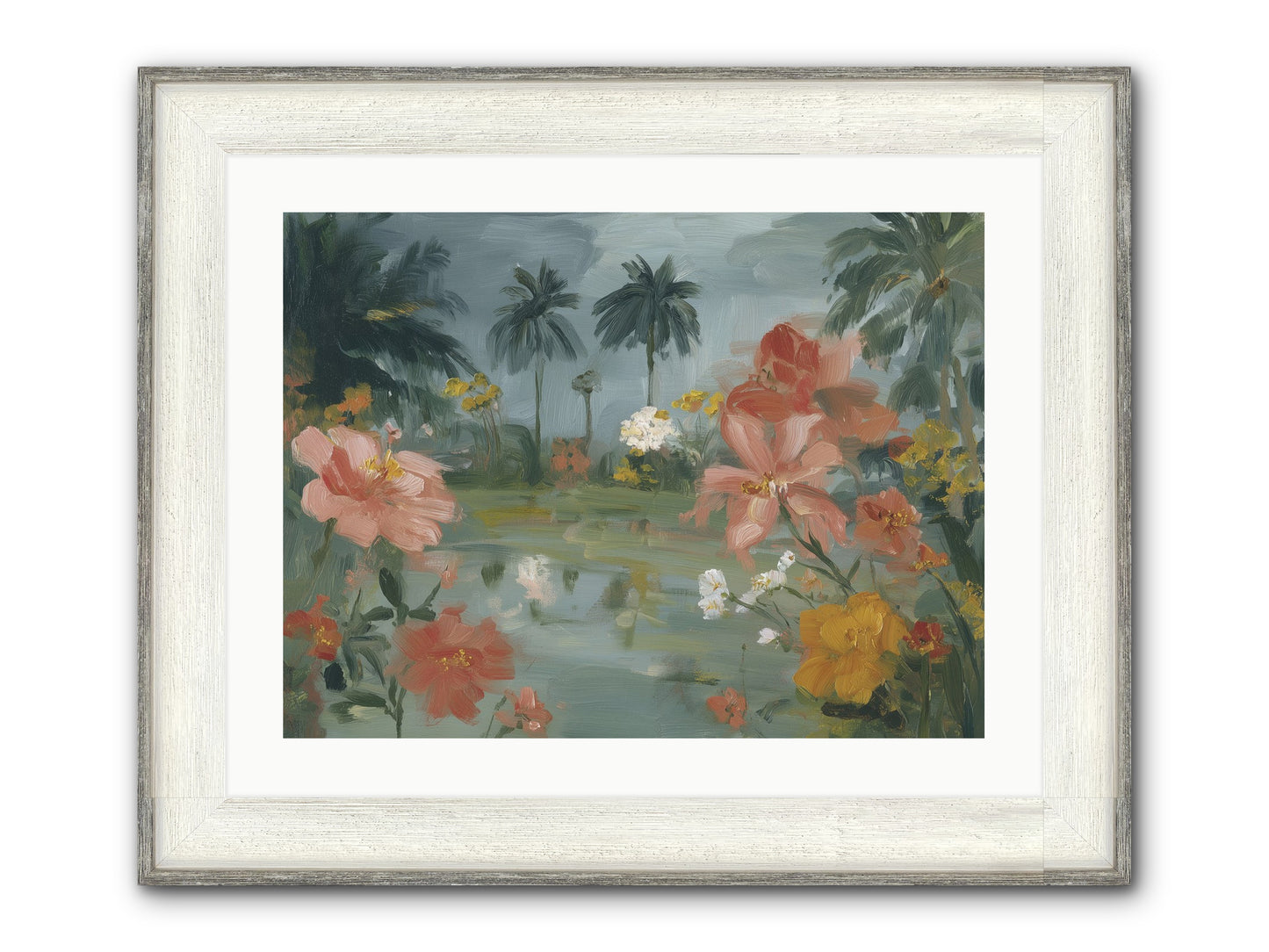 Eden's Pool Framed Print - Driftwood White 24x18