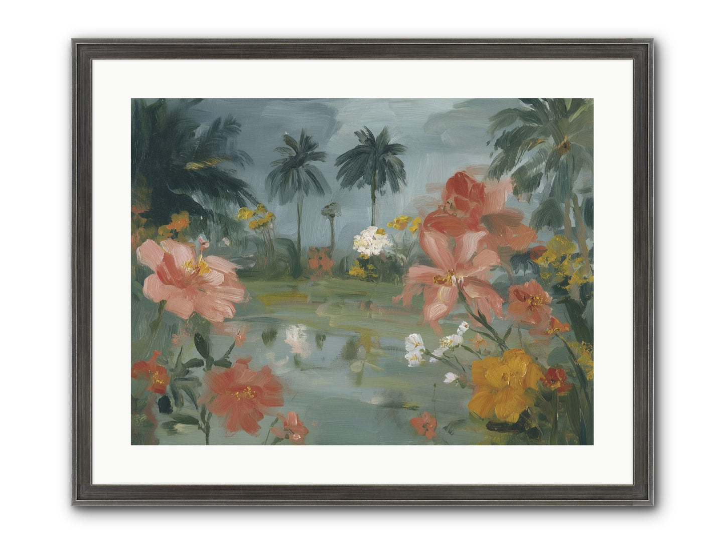 Eden's Pool Framed Print - Slimwoods Black/Silver 24x18