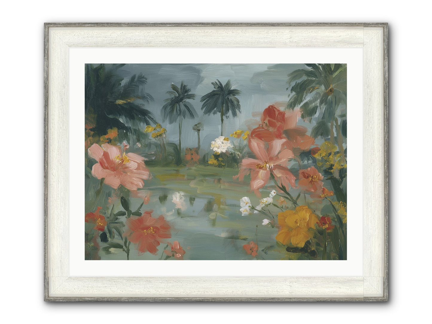 Eden's Pool Framed Print - Driftwood White 32x24