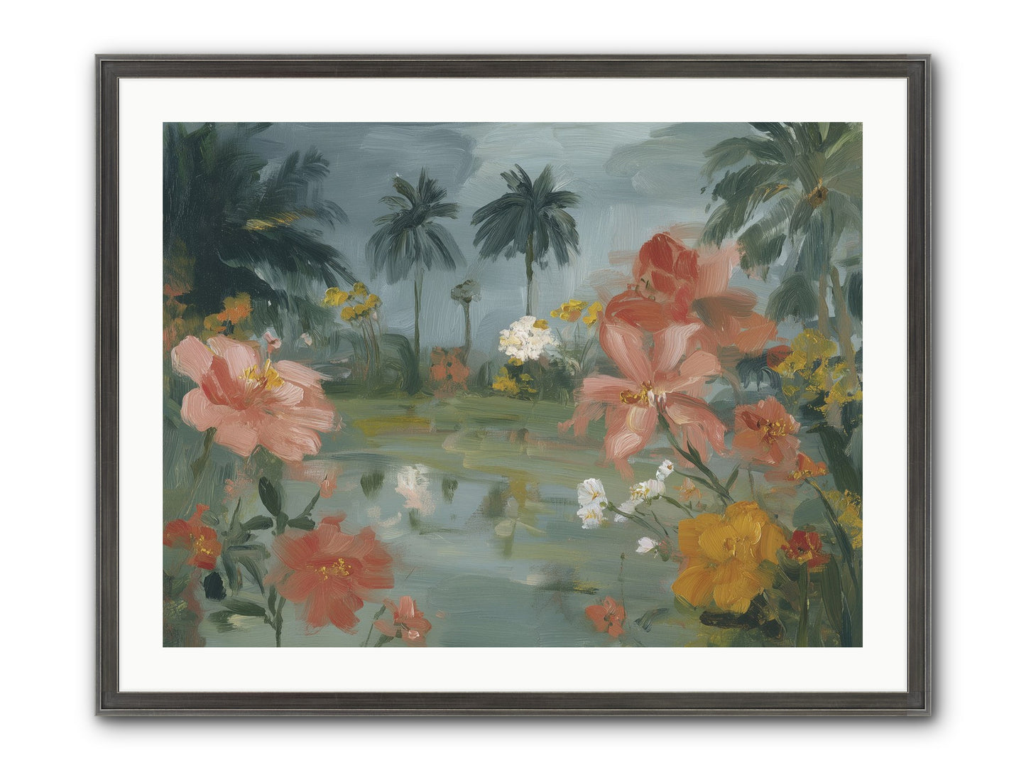 Eden's Pool Framed Print - Slimwoods Black/Silver 32x24