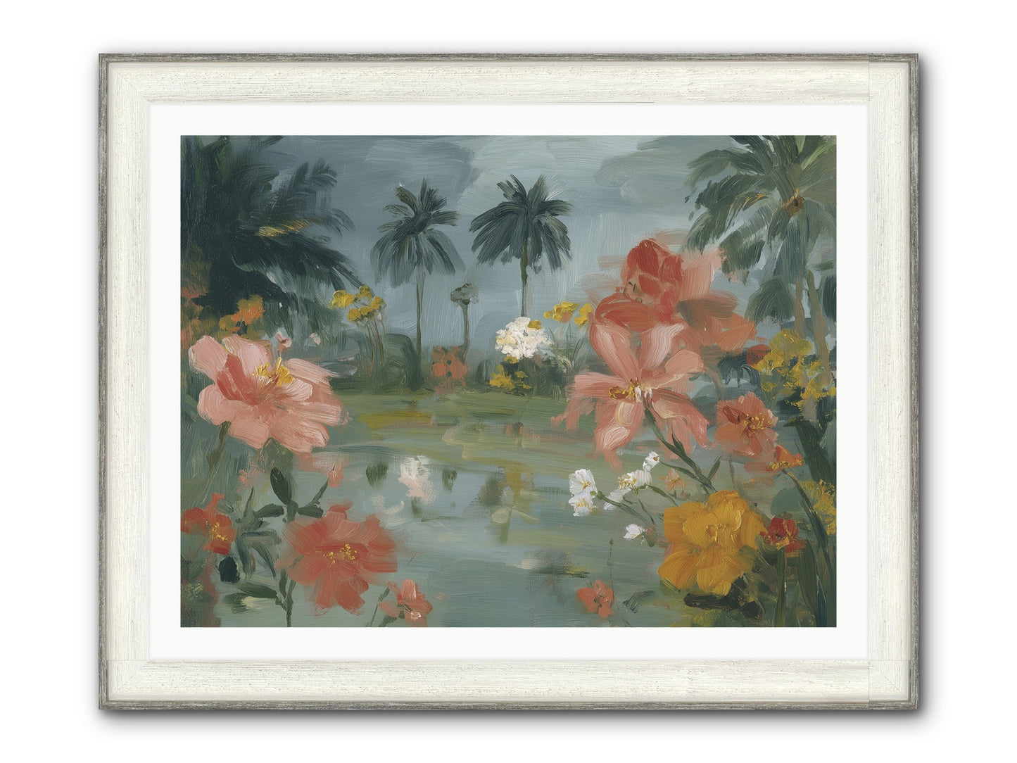 Eden's Pool Framed Print - Driftwood White 40x30