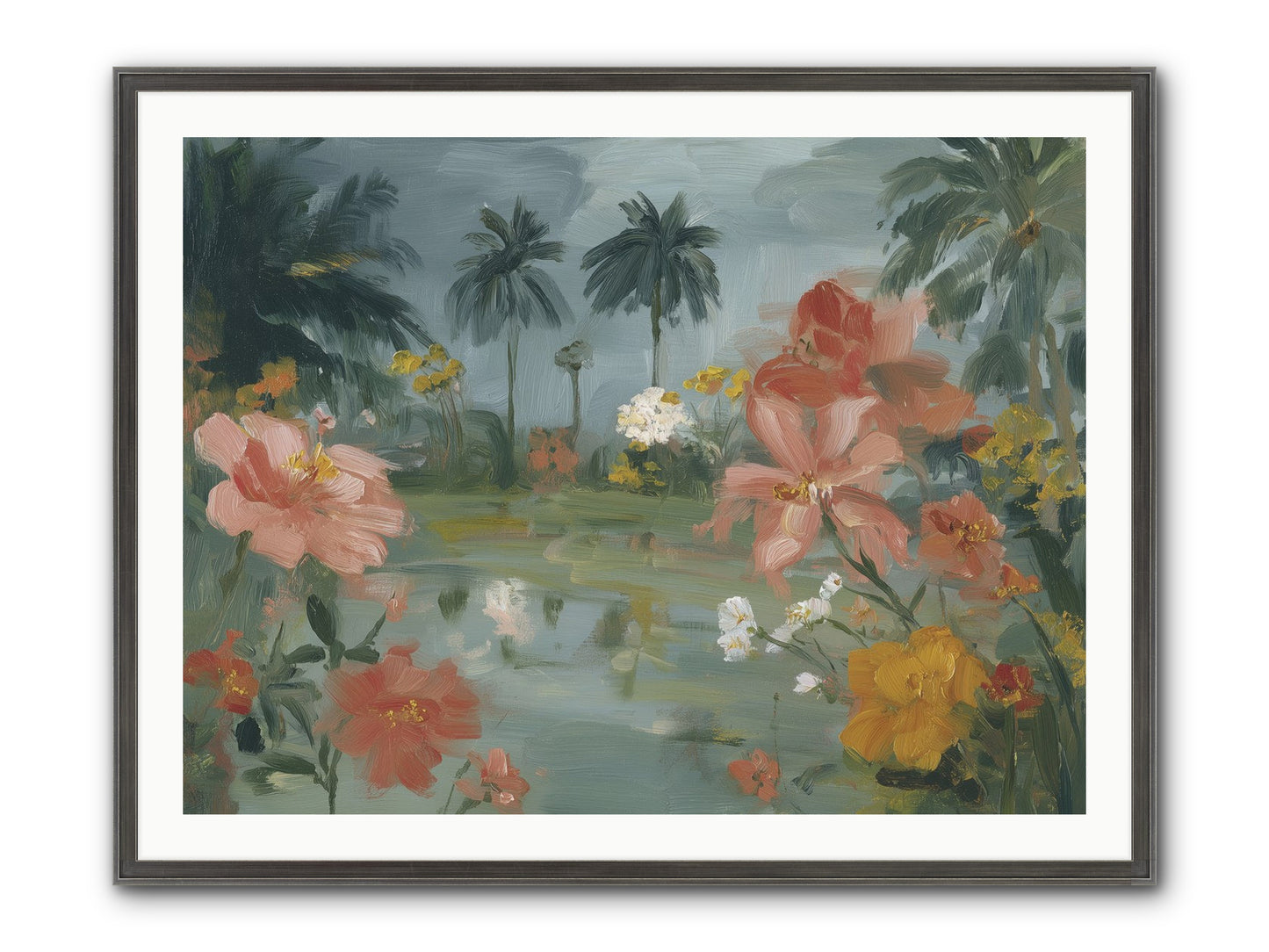 Eden's Pool Framed Print - Slimwoods Black/Silver 40x30