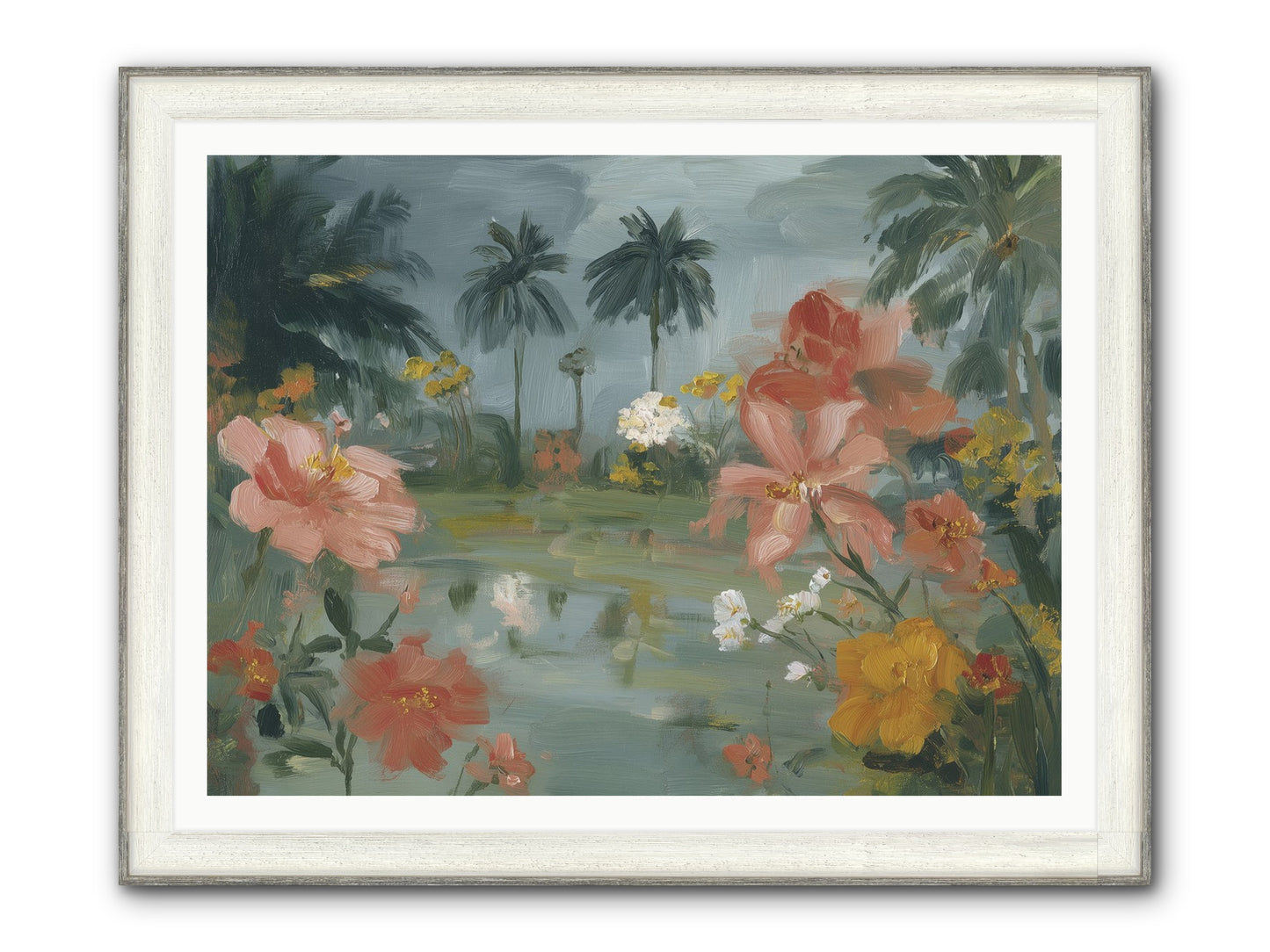 Eden's Pool Framed Print - Driftwood White 48x36