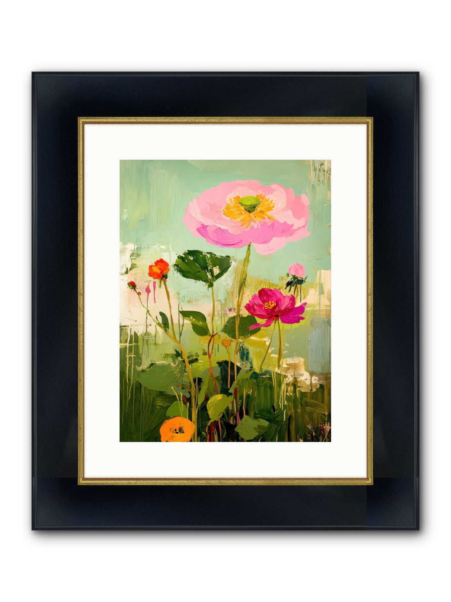 Eden's Renewal Framed Print - Wide Black w/Gold 12x16