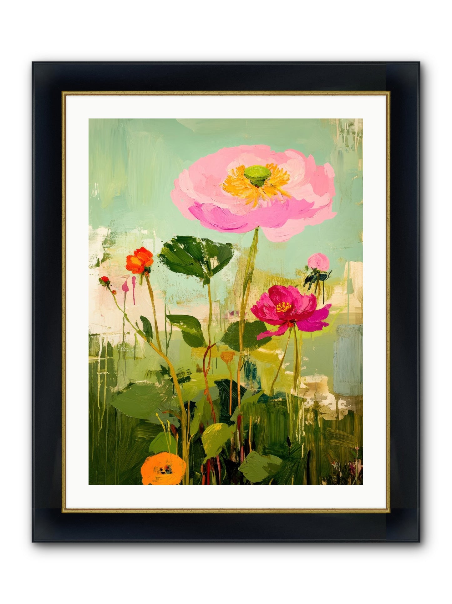 Eden's Renewal Framed Print - Wide Black w/Gold 24x32