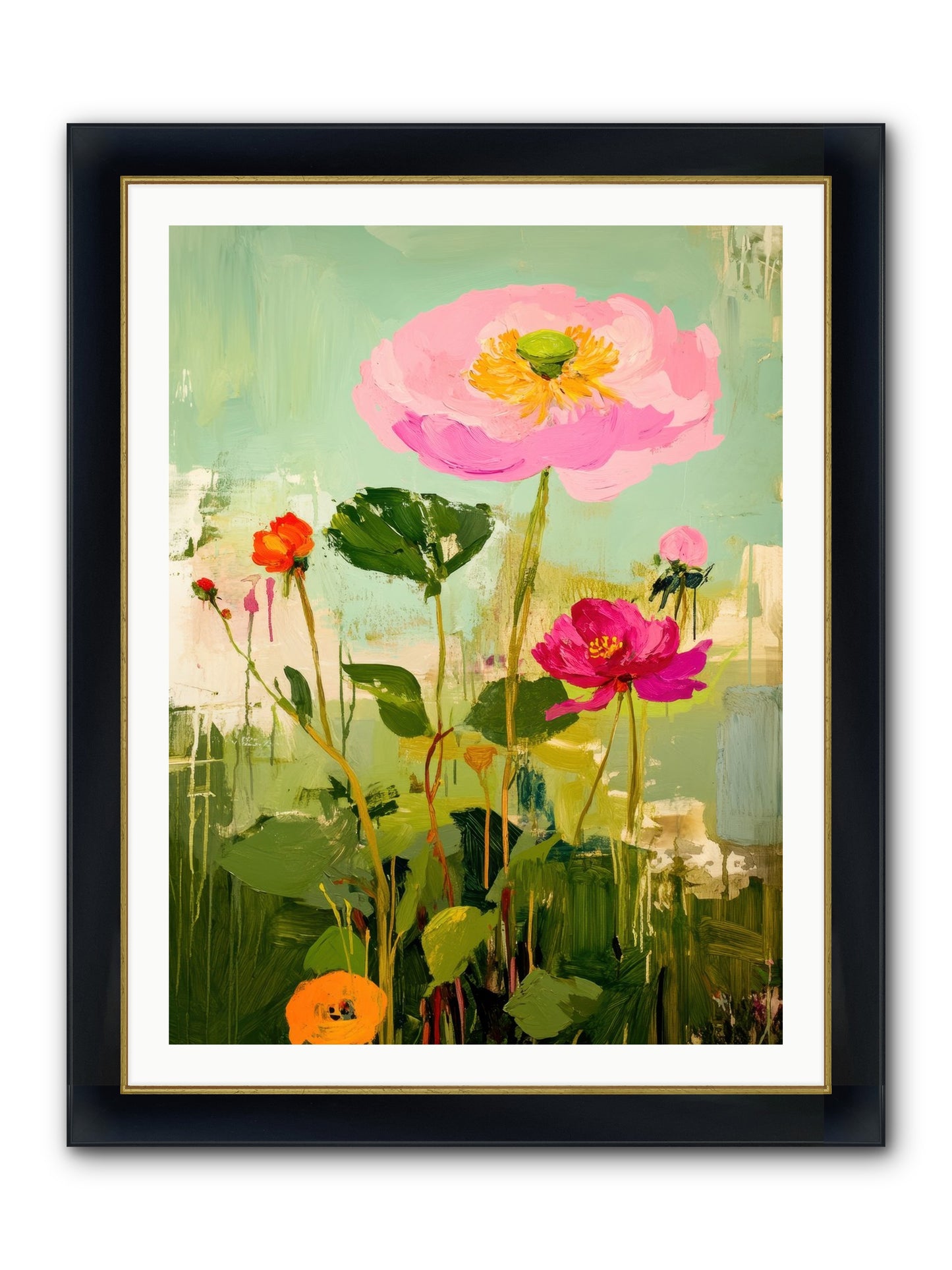 Eden's Renewal Framed Print - Wide Black w/Gold 30x40