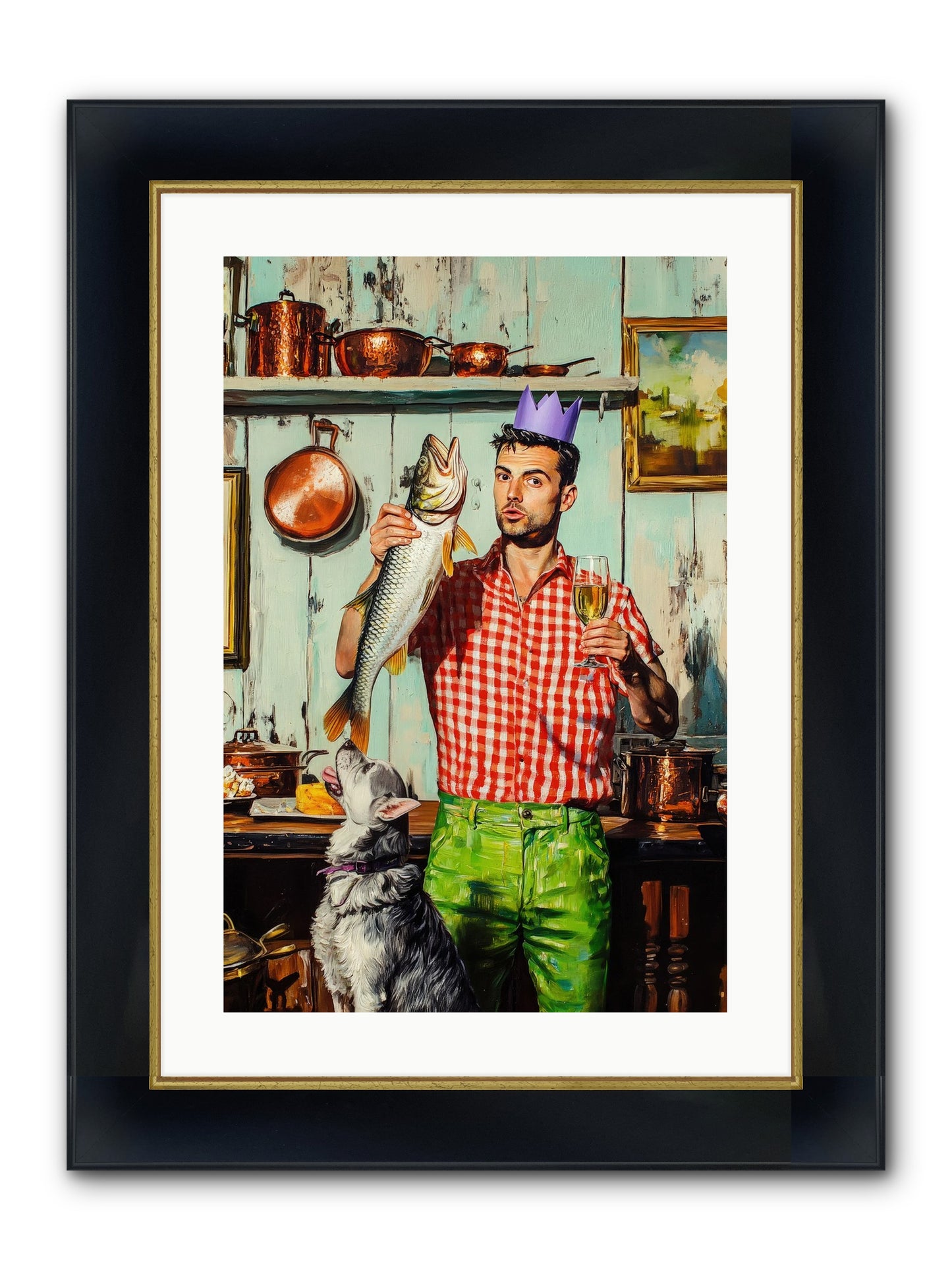 Edge Of Salt & Glory Framed Print - Wide Black w/Gold 16x24