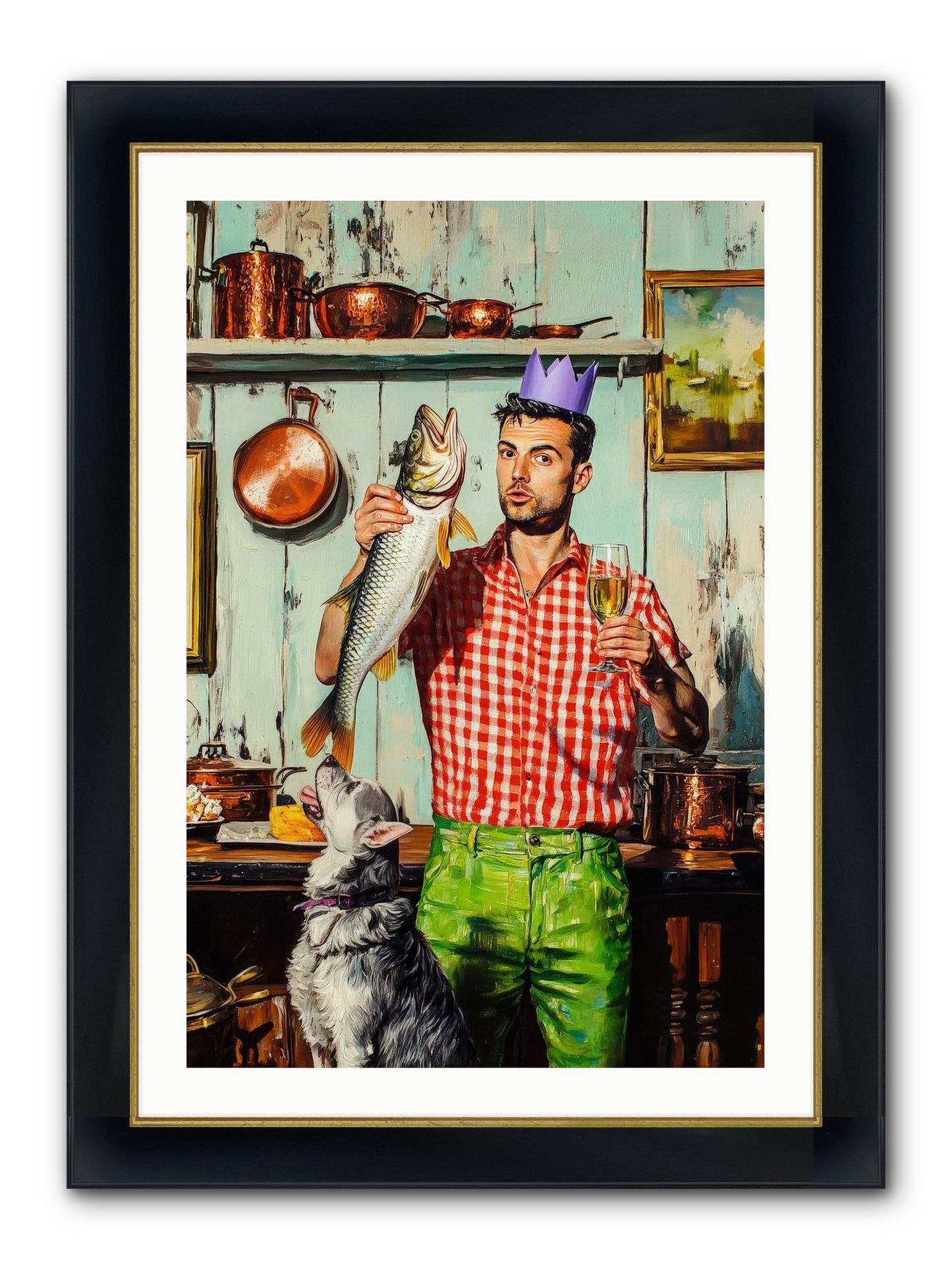 Edge Of Salt & Glory Framed Print - Wide Black w/Gold 24x36