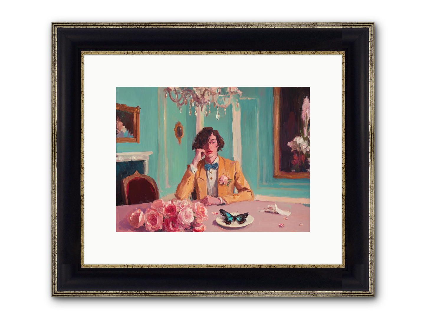 Edge Of Wonder Framed Print - Black & Gold 12x9