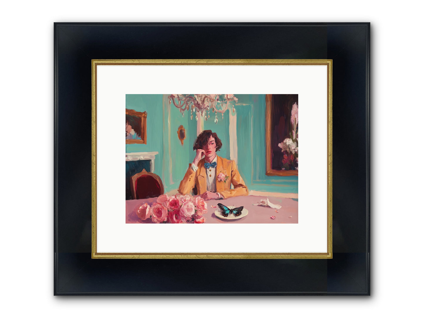 Edge Of Wonder Framed Print - Wide Black w/Gold 12x9