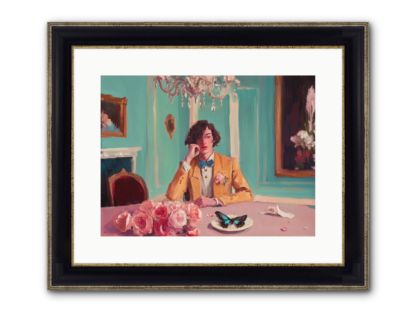 Edge Of Wonder Framed Print - Black & Gold 16x12