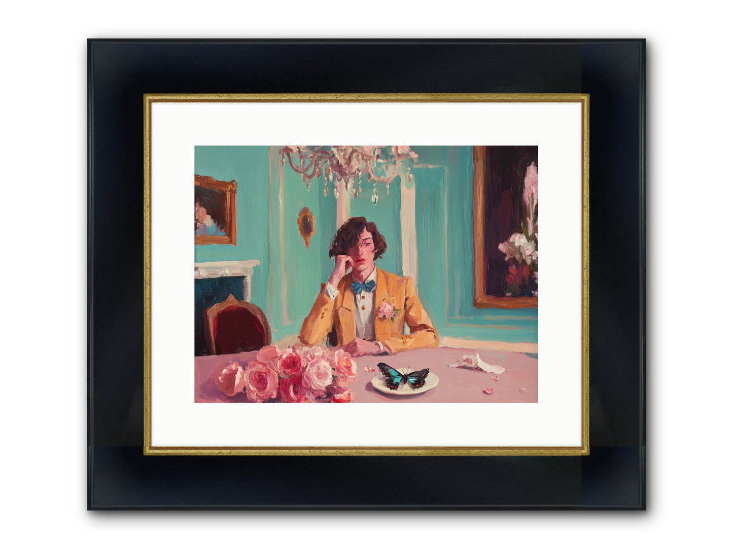 Edge Of Wonder Framed Print - Wide Black w/Gold 16x12